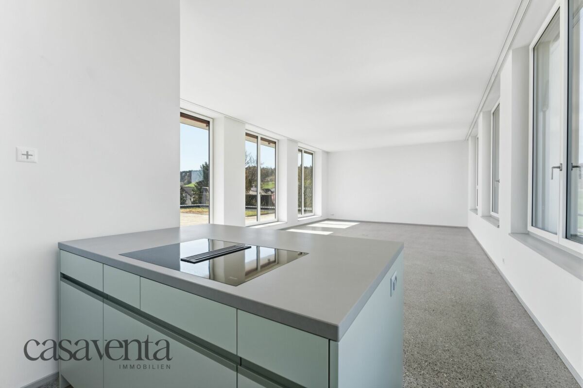 Küche Perspektive Essen-/Wohnen