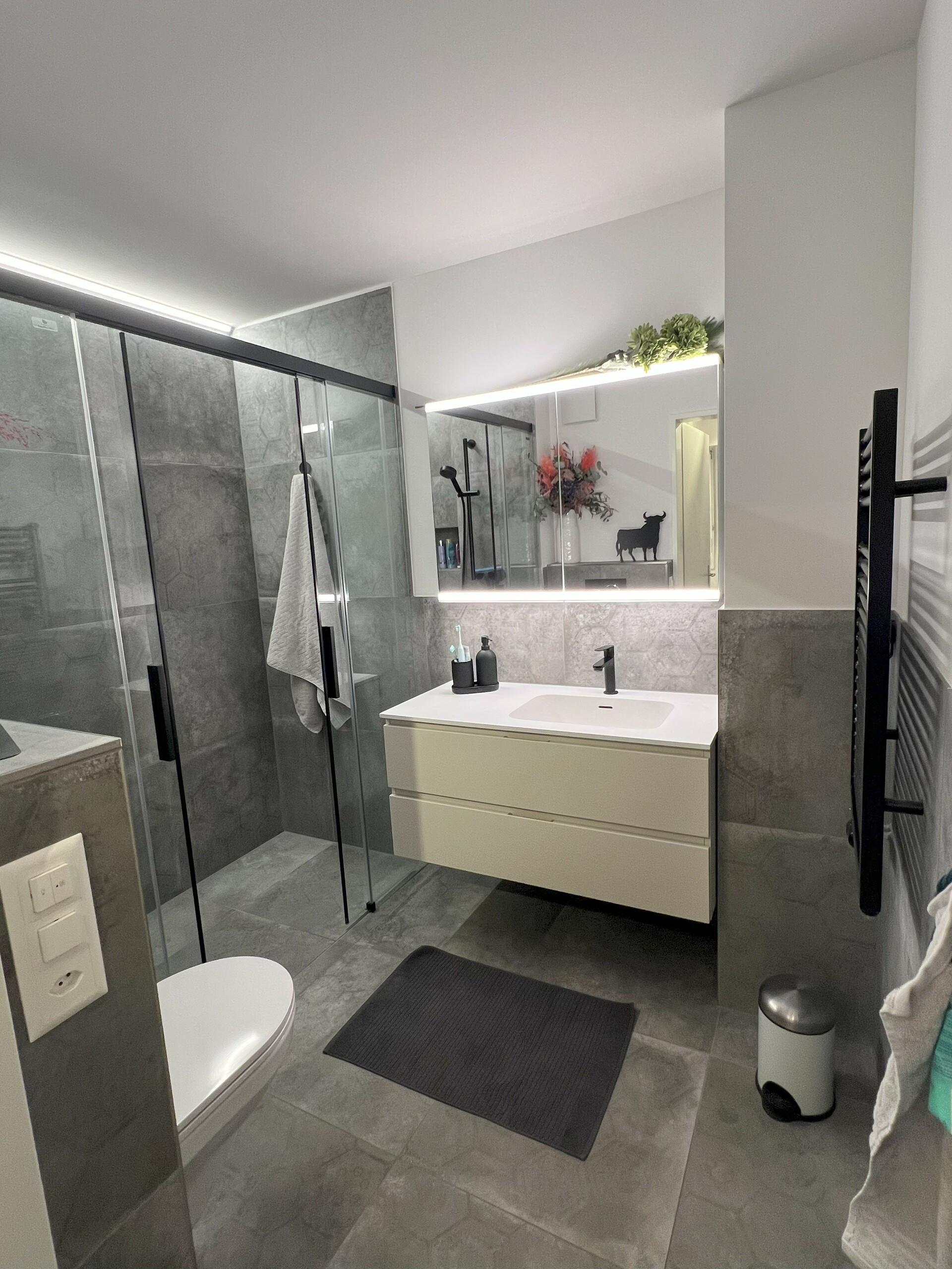 Brandneues Bad mit Dusche Brandneues Bad mit Dusche