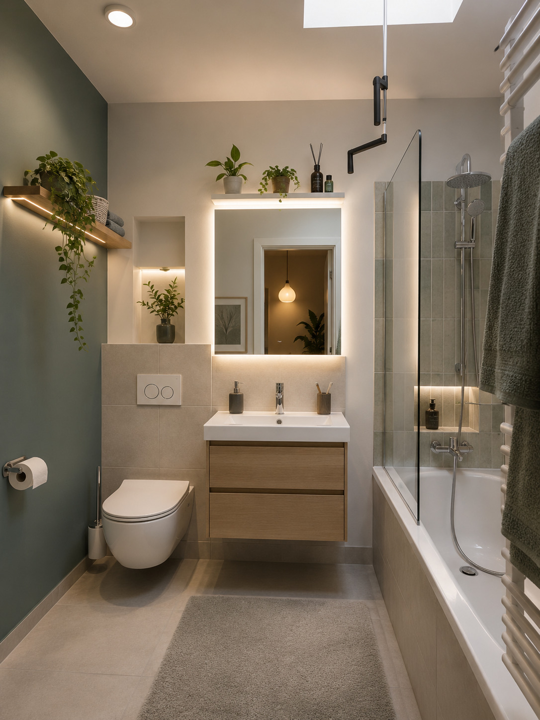Visualisation d'une salle de bains avec baignoire