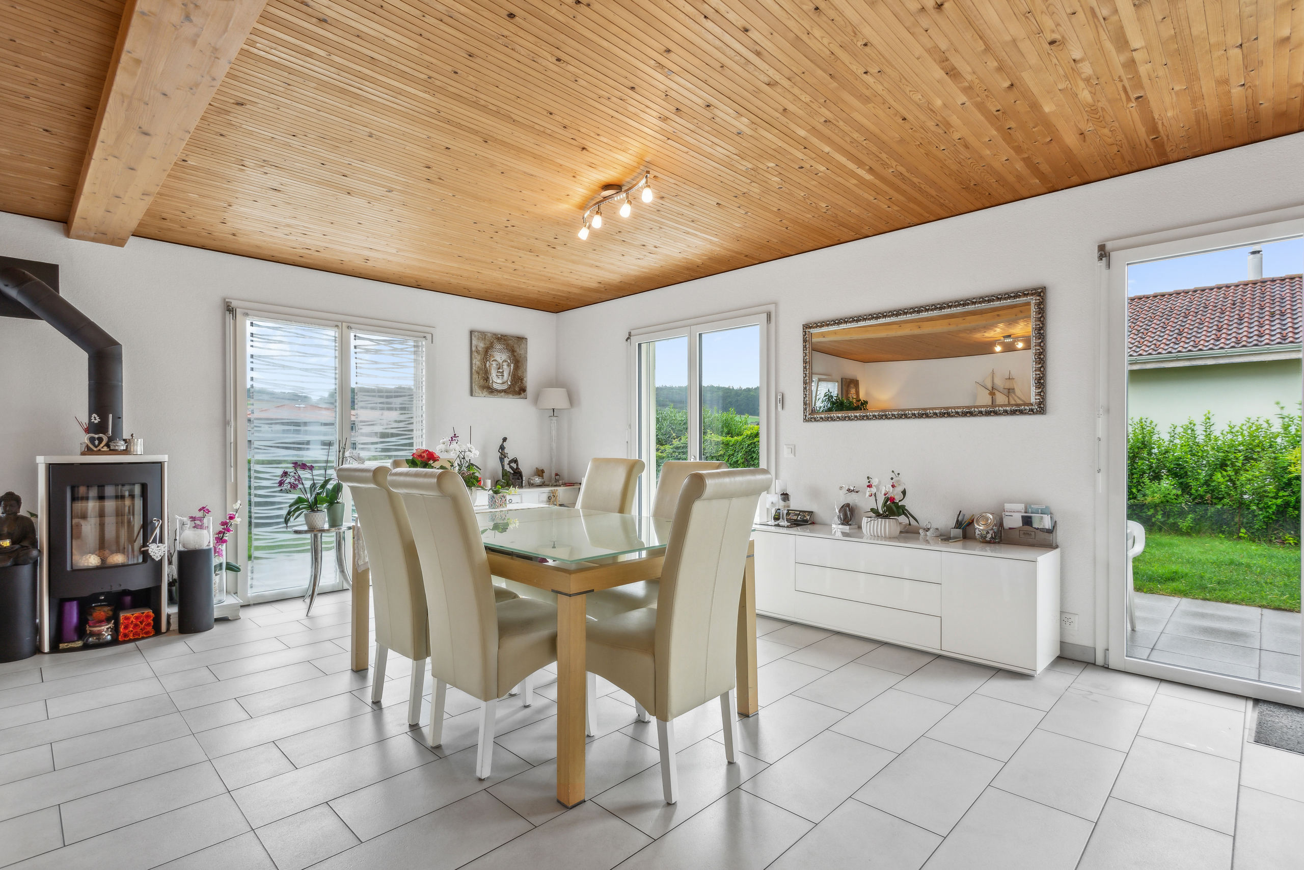 Wohnzimmer mit Schwedenofen Wohnzimmer mit Schwedenofen