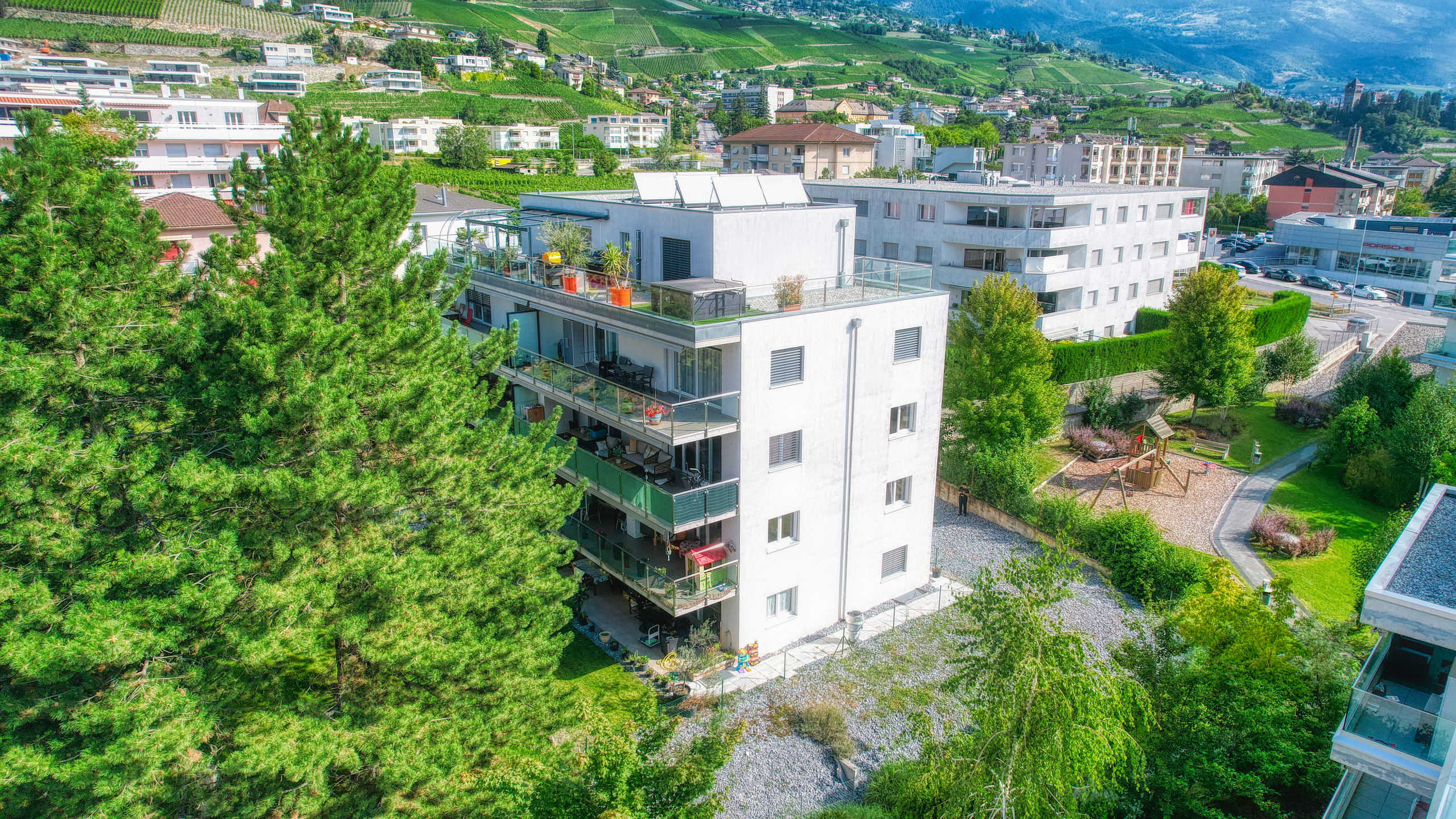 Appartement Sierre - Vue drone Appartement Sierre - Vue drone