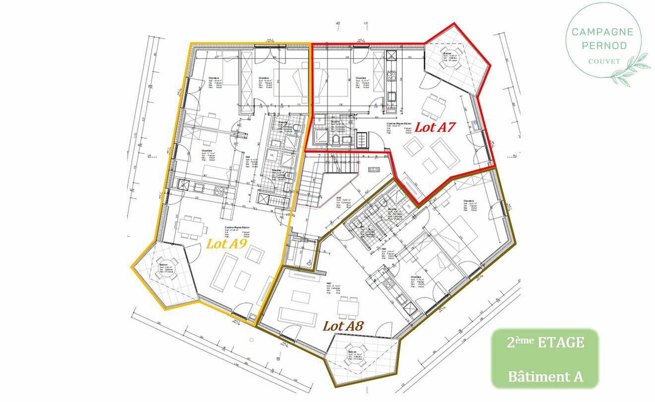 2ème étage bâtiment A 2ème étage bâtiment A