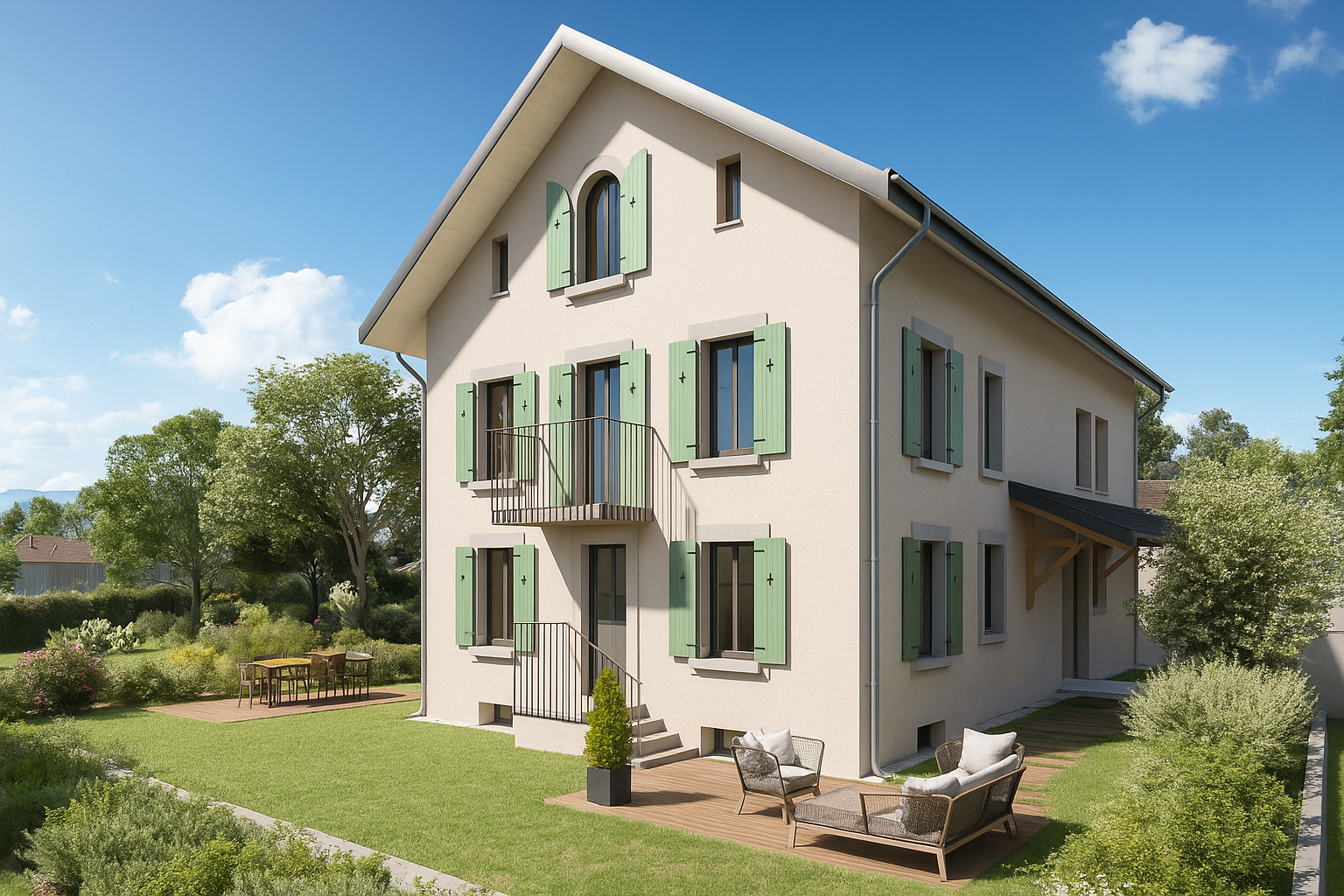 Crissier | Maison Jumelle F1 | Perspective