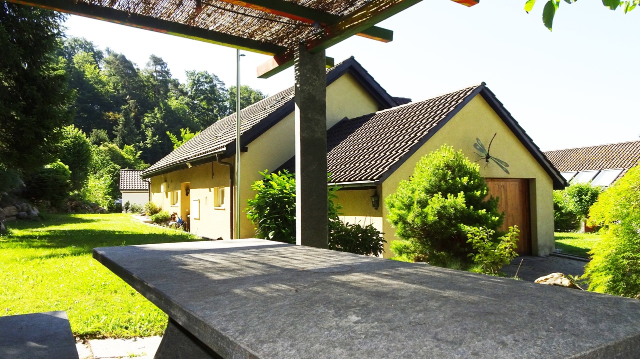 Ansicht von Tessinerpergola Blickrichtung Haus 3