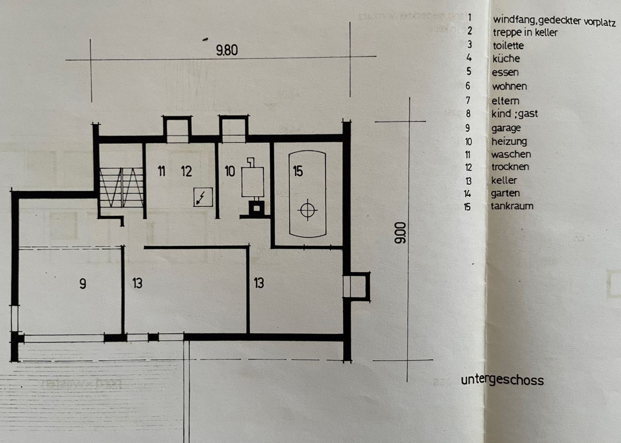 Grundrissplan Untergeschoss