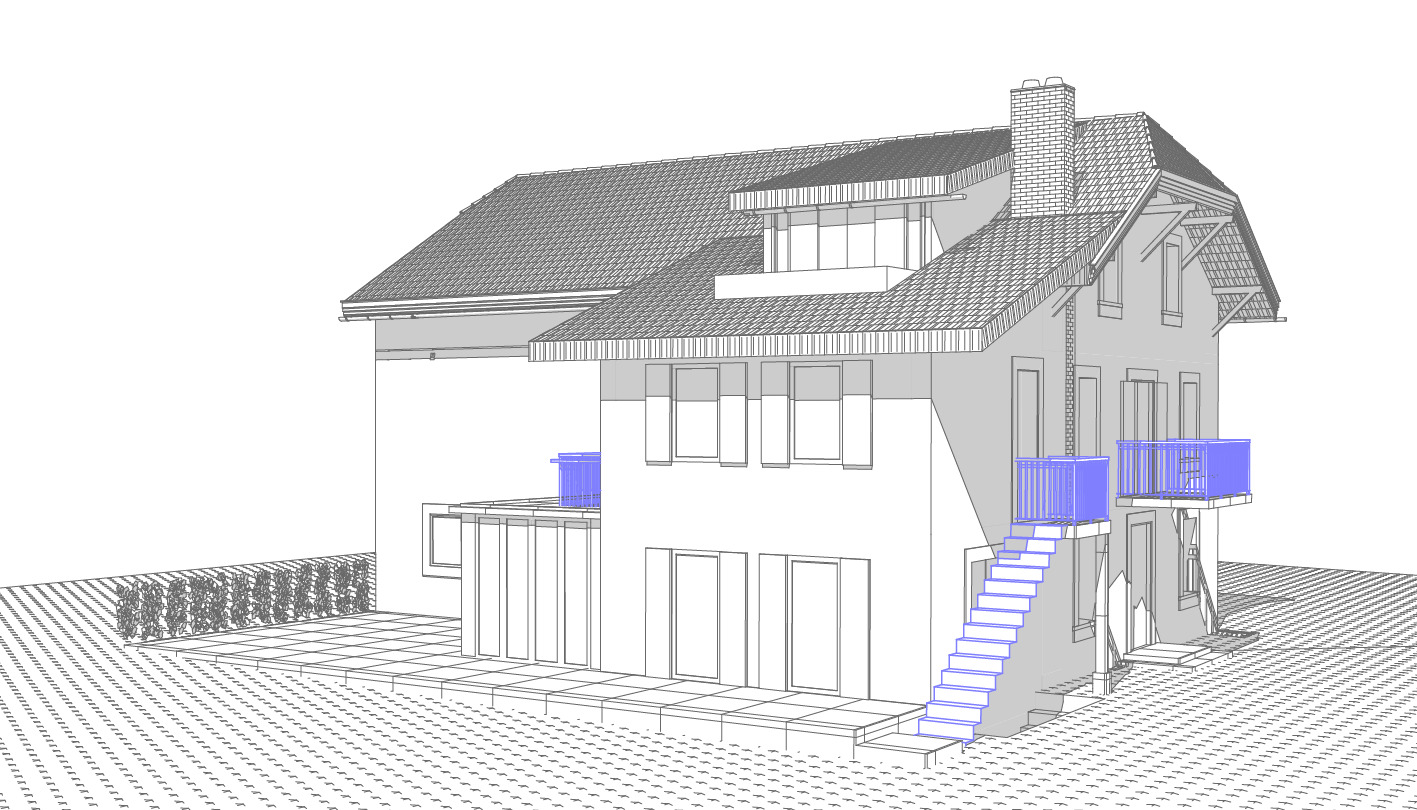 Projet avec permis de construire - perspective N°2
