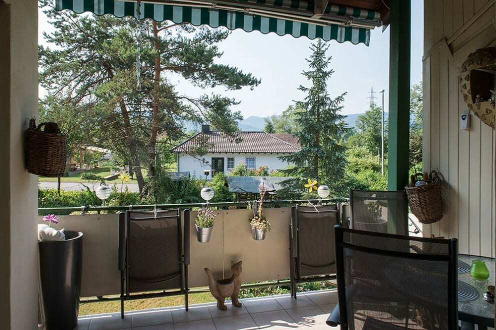 Schöne Aussicht ins Grüne