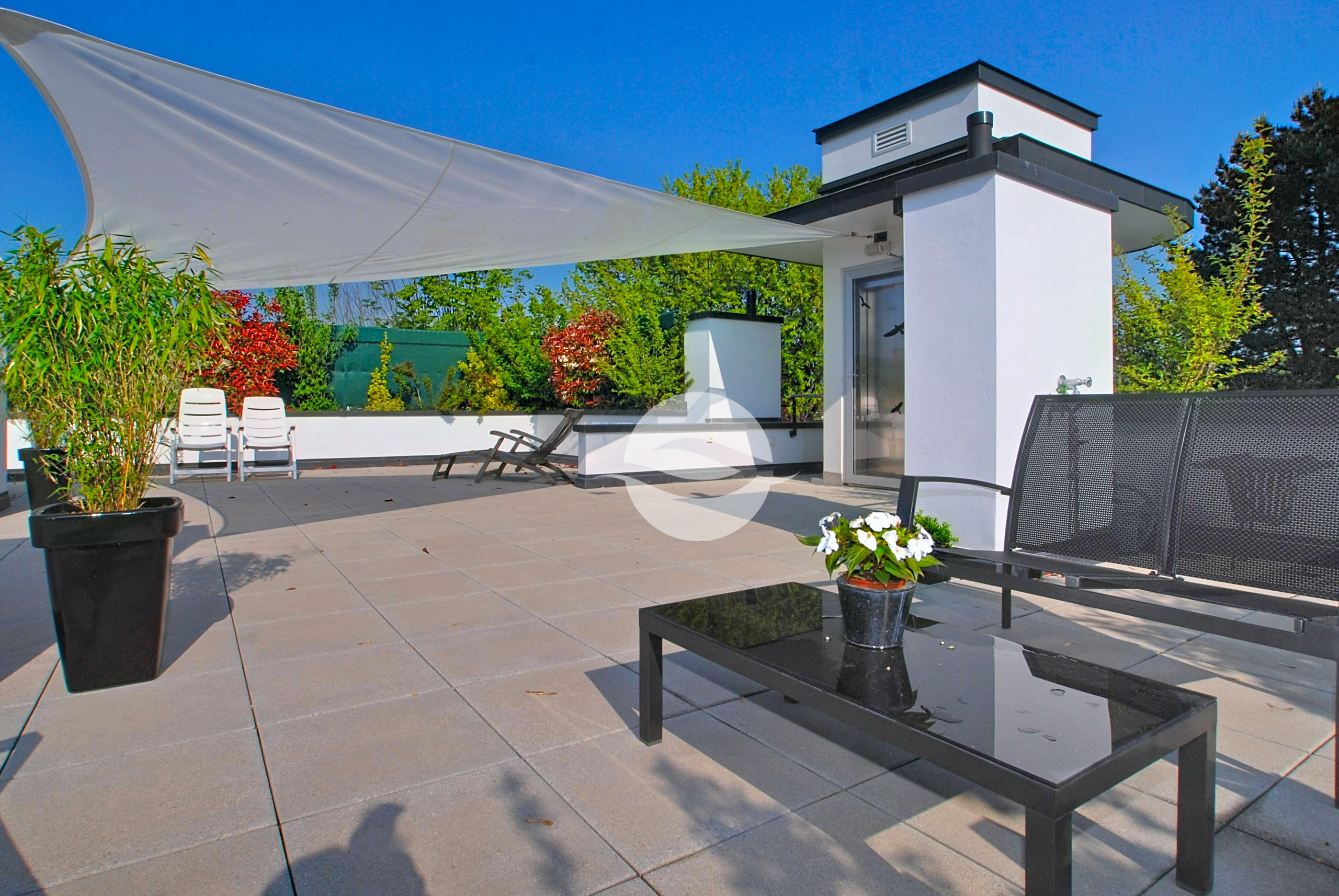 Terrasse privative sur le toit