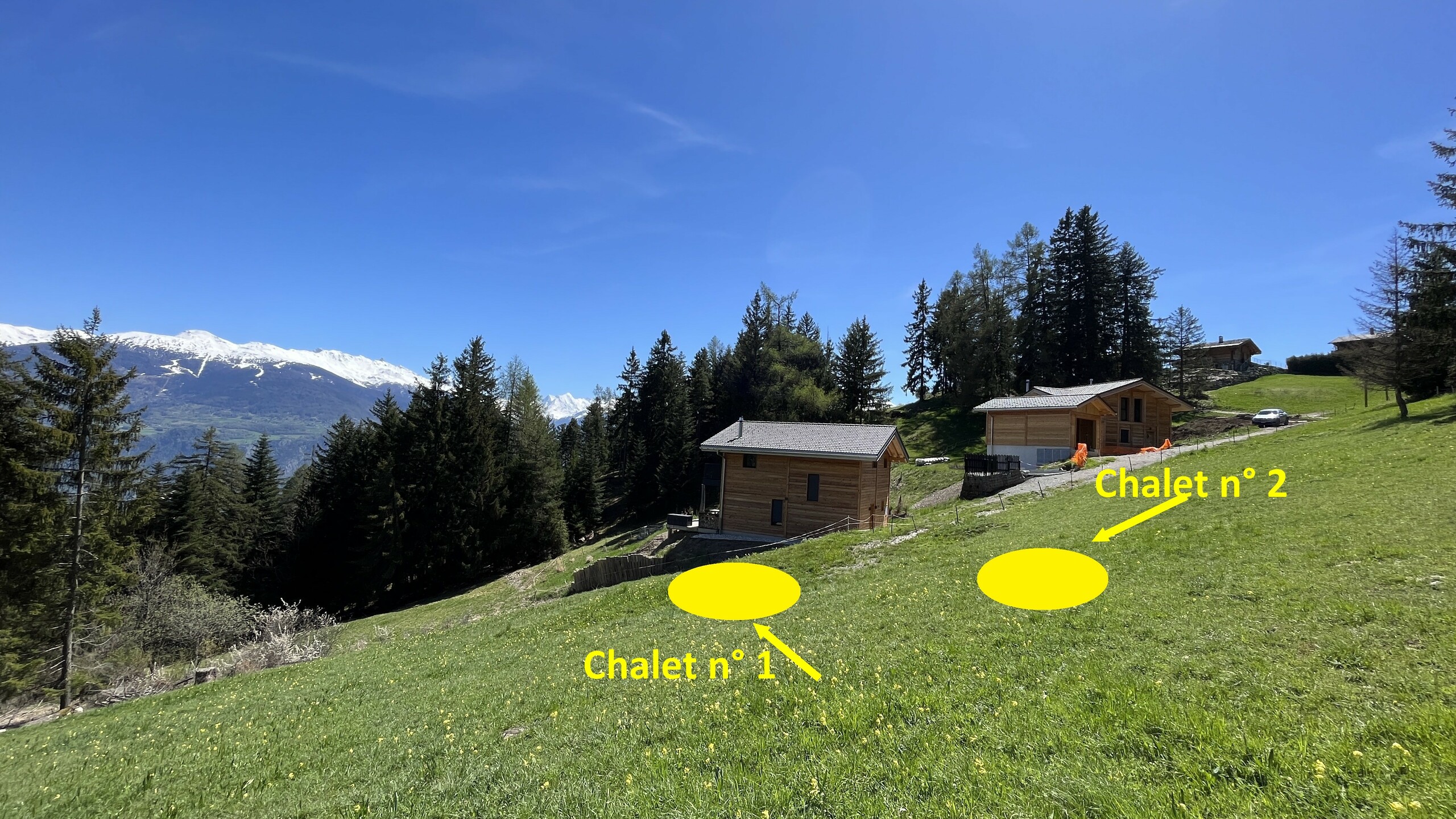 Implantation des chalets Implantation des chalets