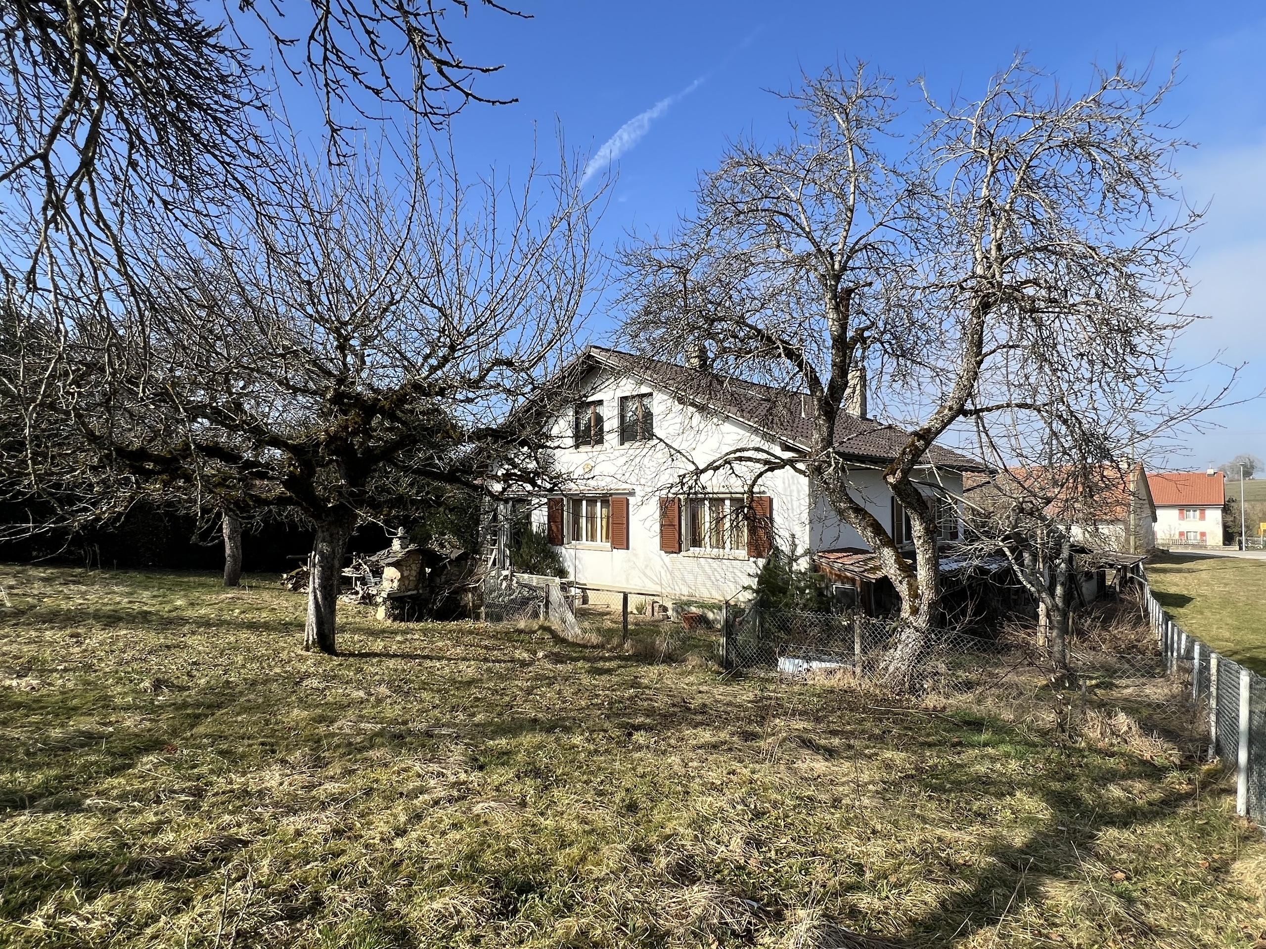 Jardin et terrasse à l'arrière de la maison
