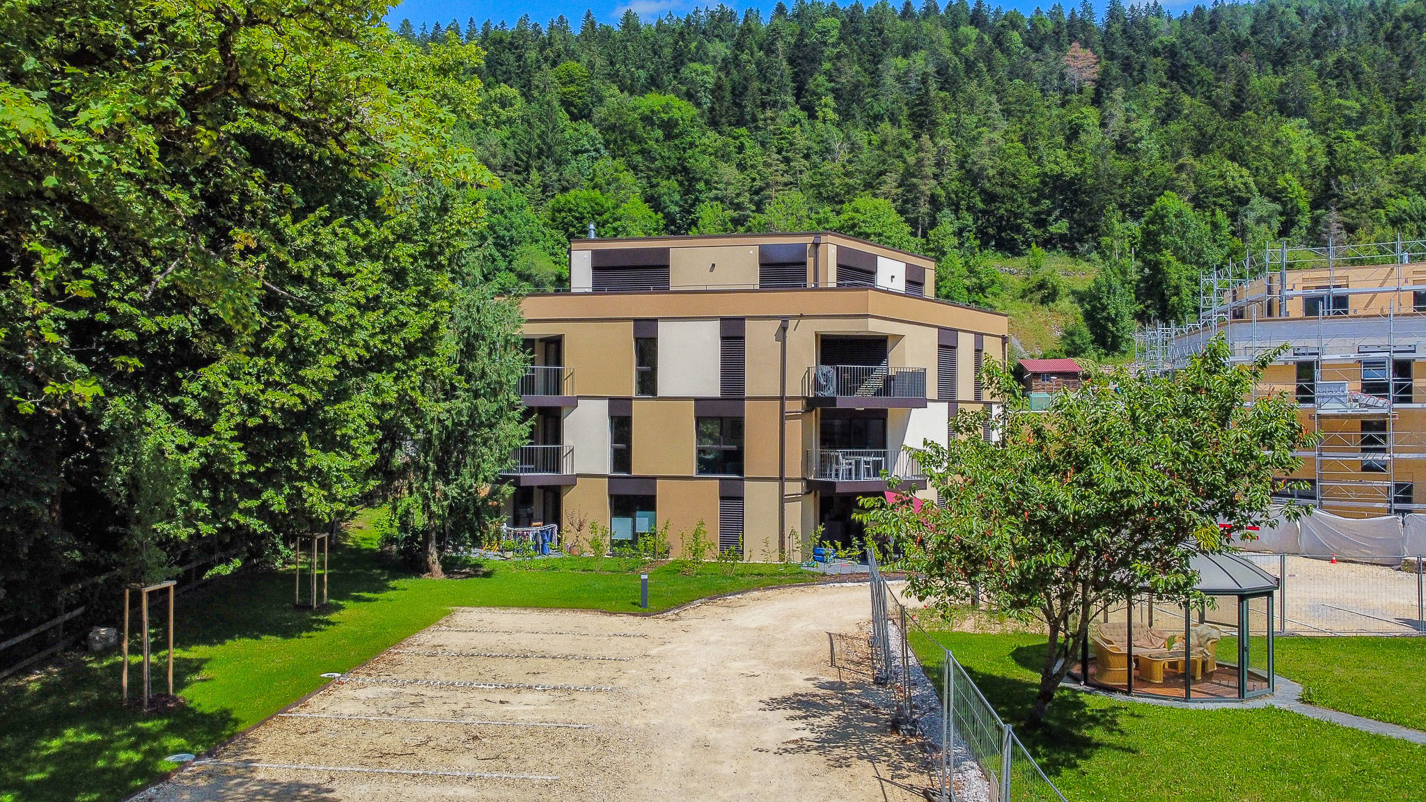 Vue sur le bâtiment A