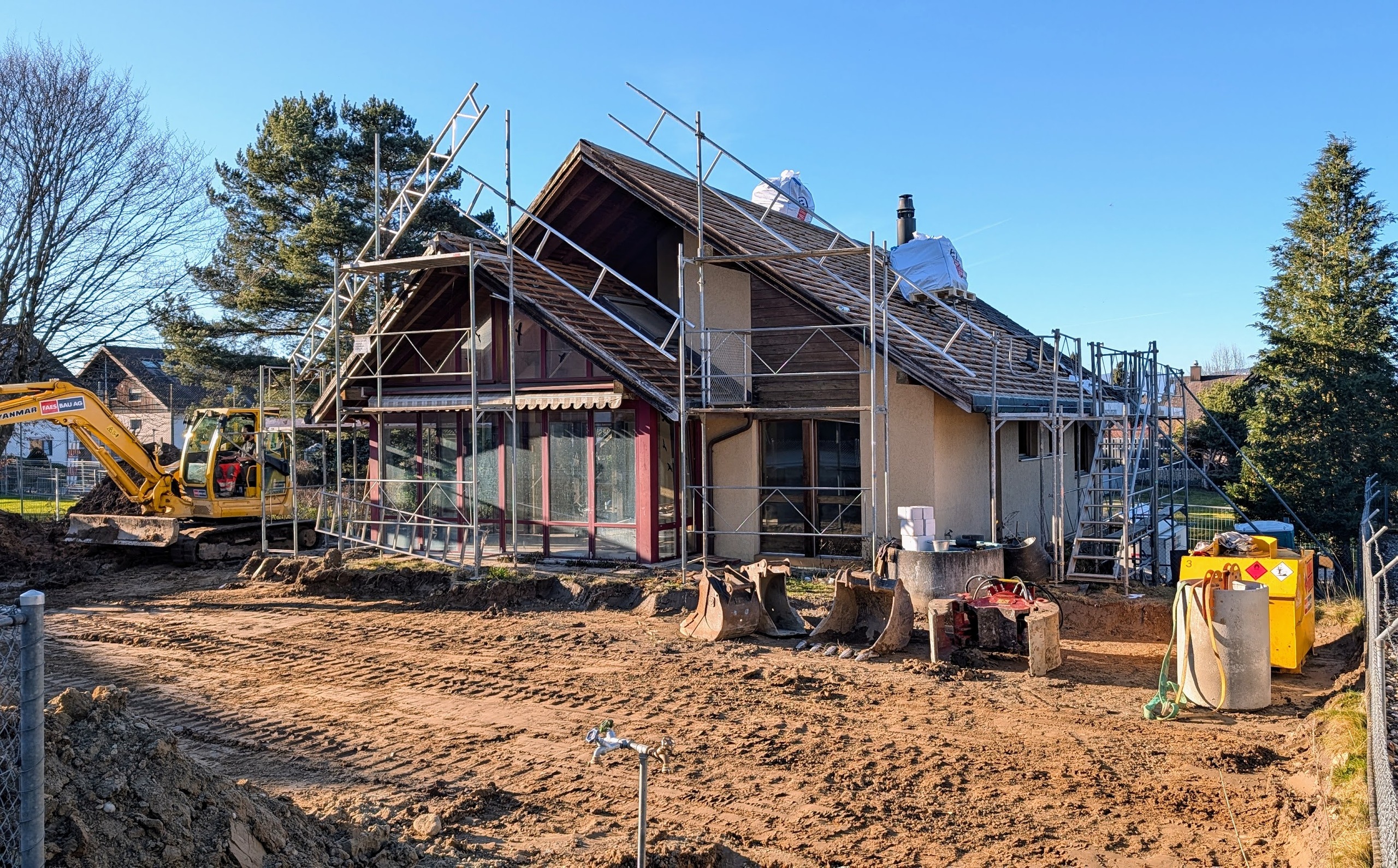 Bauparzelle 24.2.26, das EFH wird abgerissen