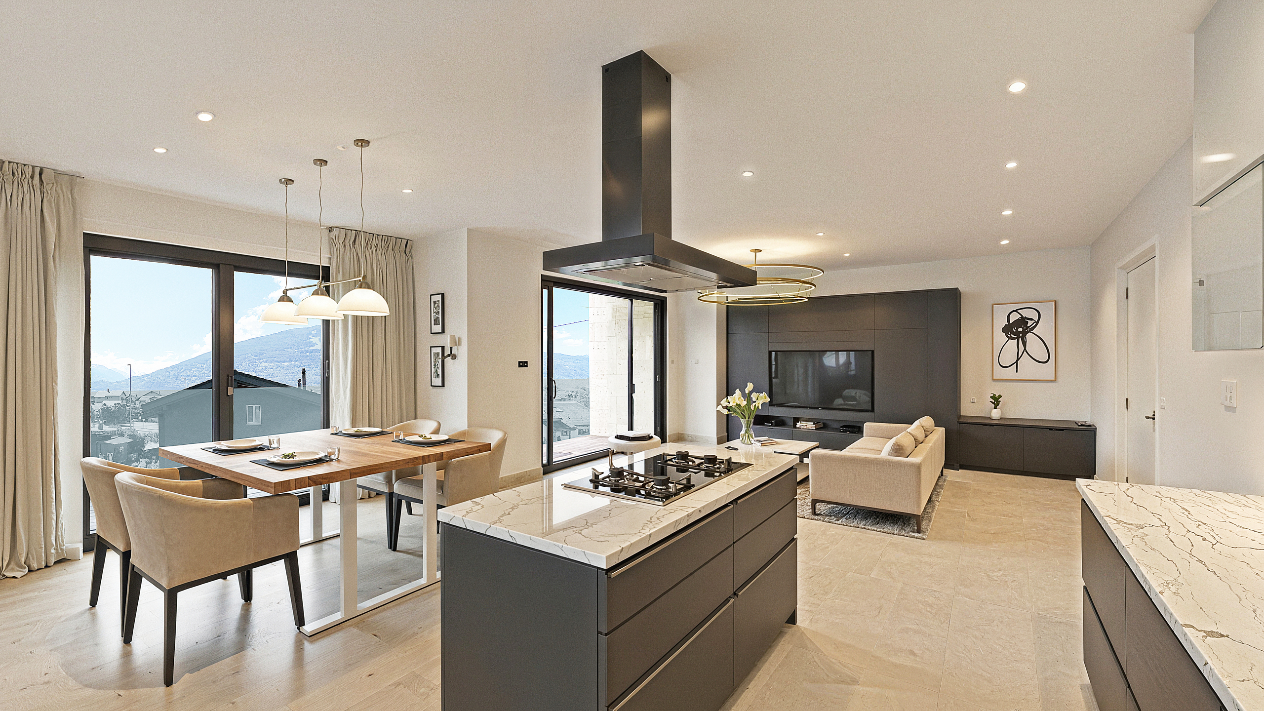 3D cuisine et séjour