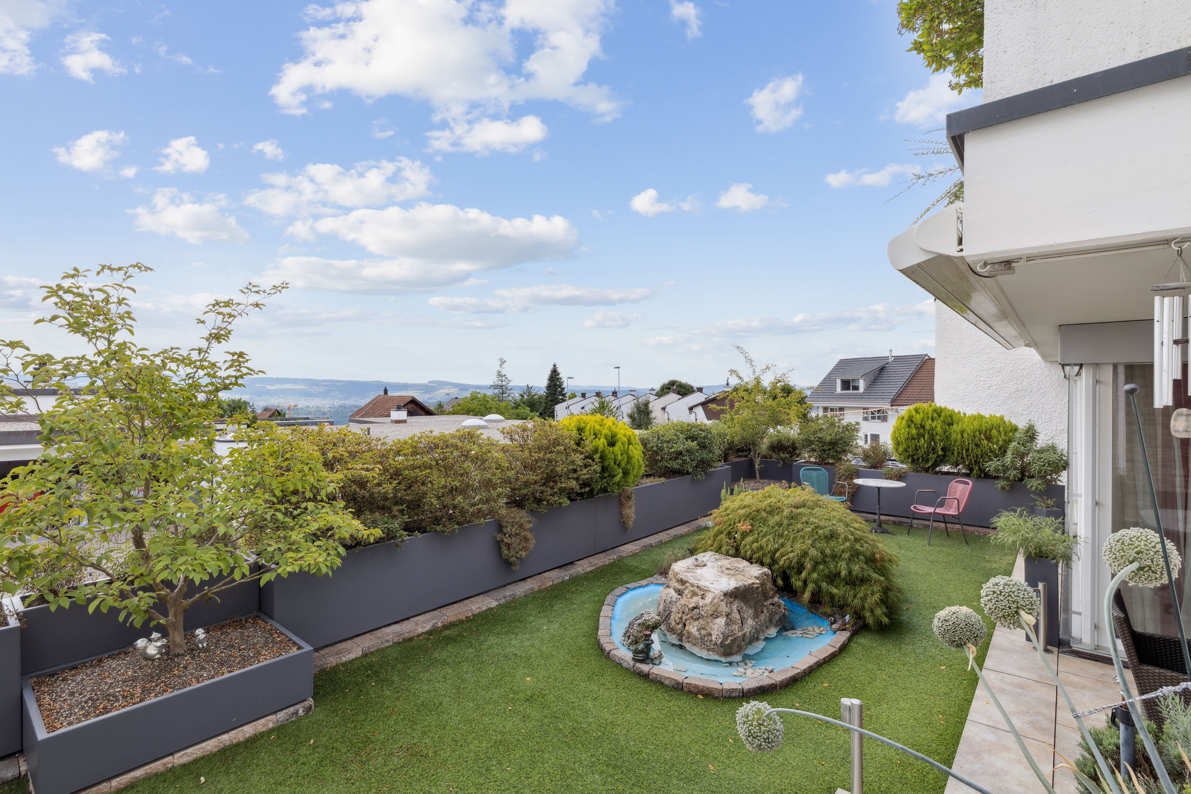 ... und dem Vogelgezwitscher sowie dem Plätschern des Wassers lauschen.