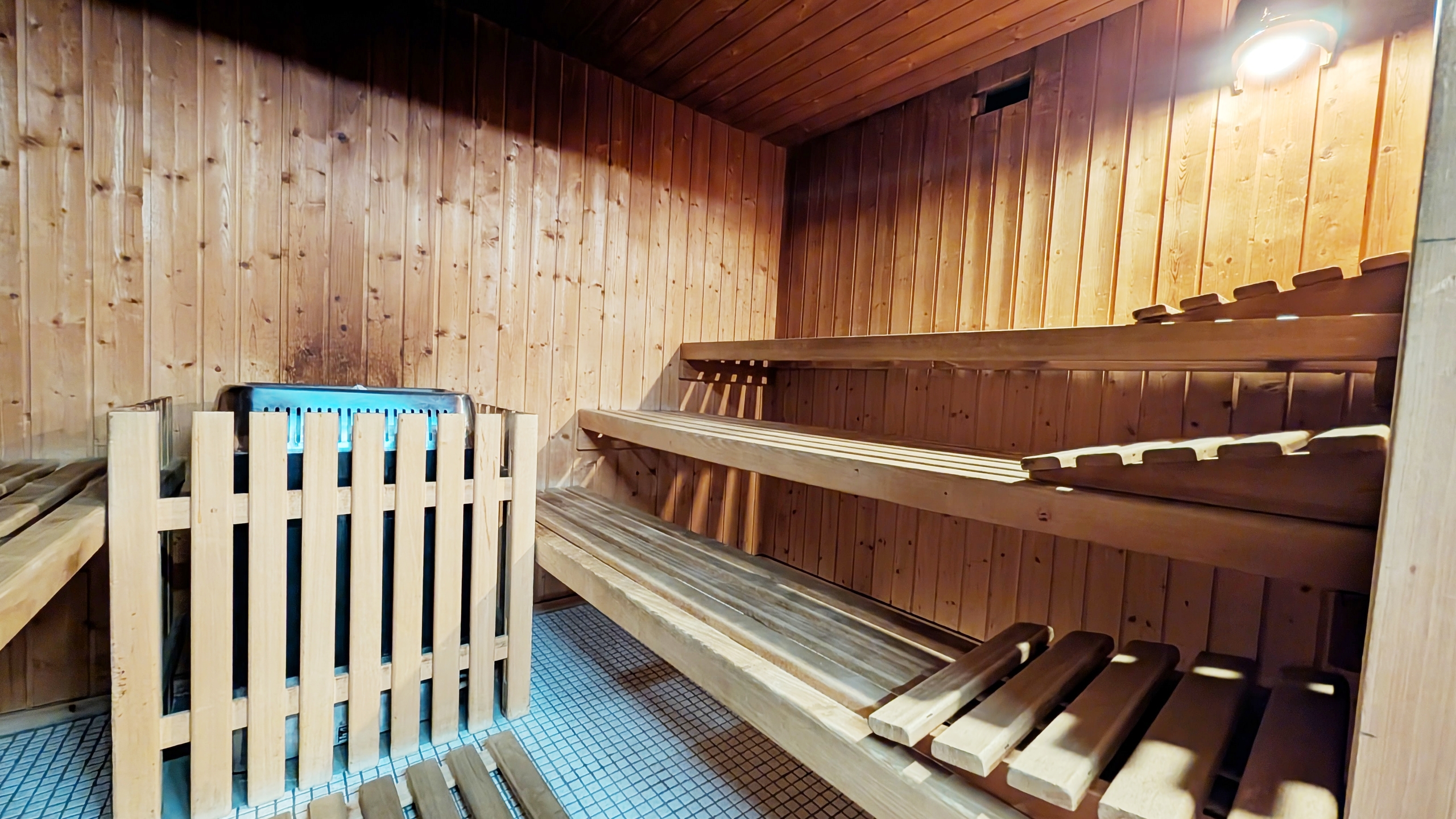Gemeinschaftliche Sauna mit Ruhebereich und Solarium Gemeinschaftliche Sauna mit Ruhebereich und Solarium