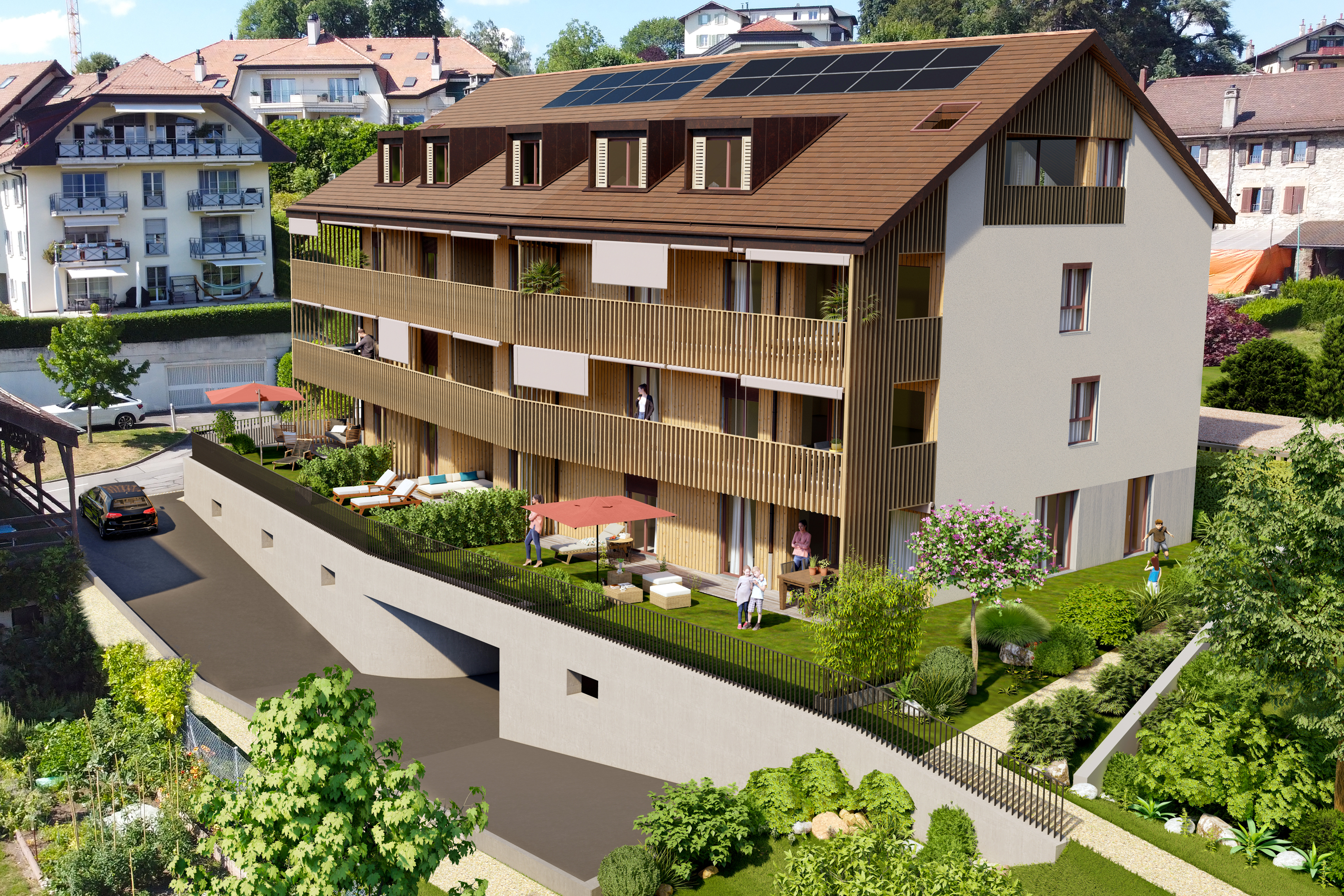Projet immobilier à St-Légier avec 11 appartements neufs à vendre : l'immeuble.