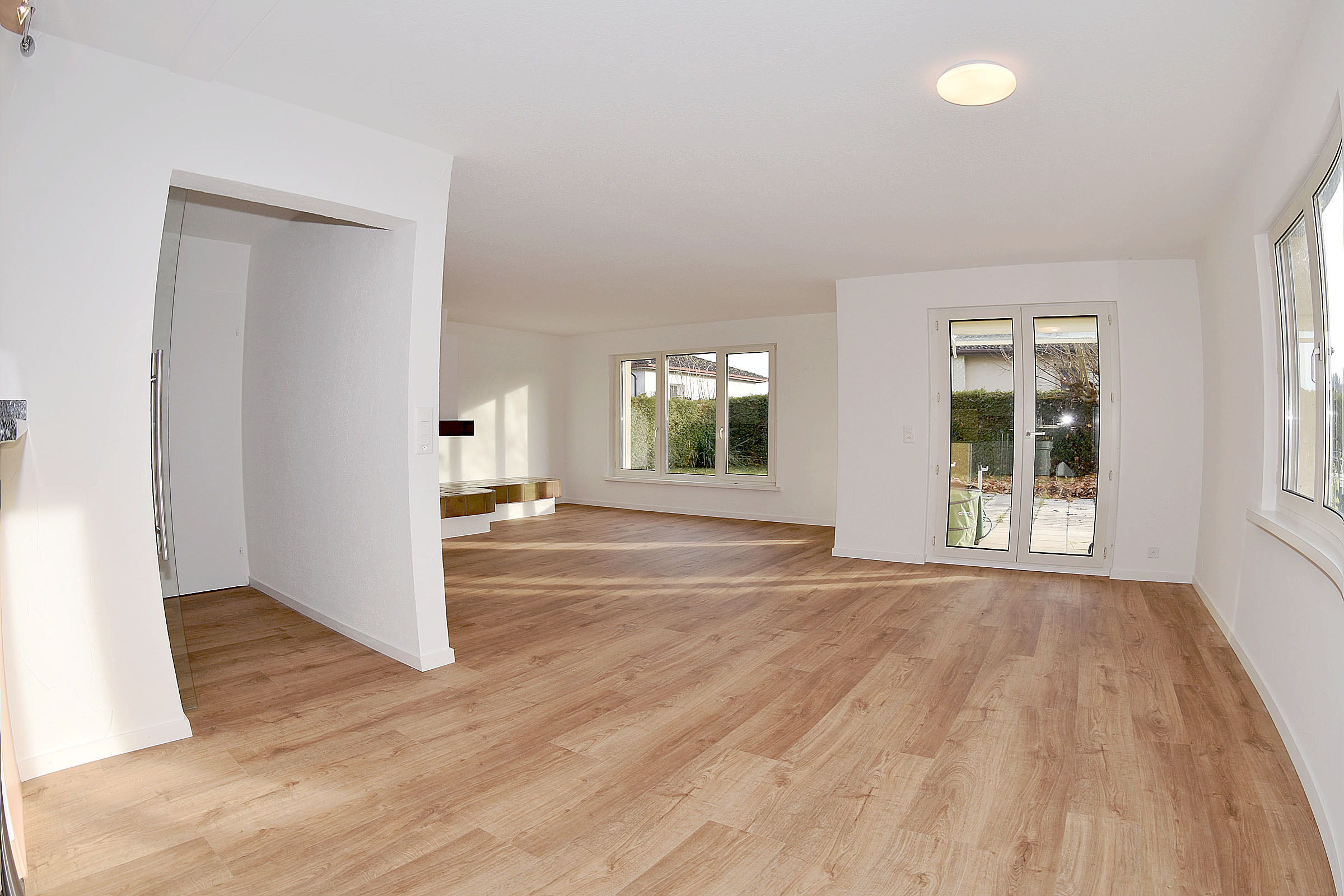 Die lichtdurchflutete Wohnlandschaft