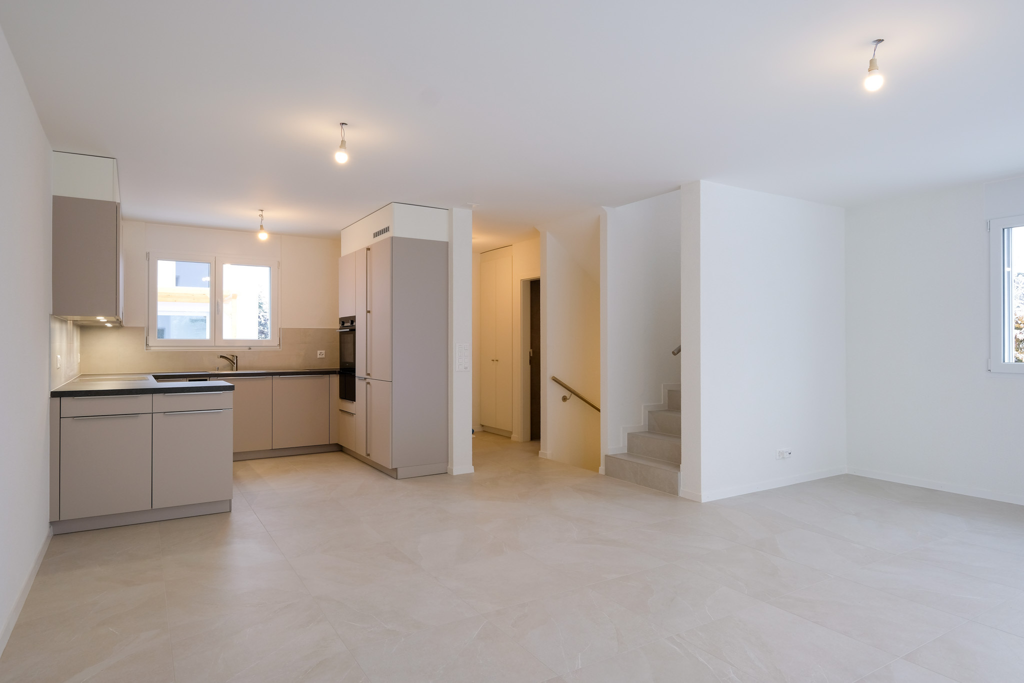 Villas construites aux Cullayes : une pièce à vivre.