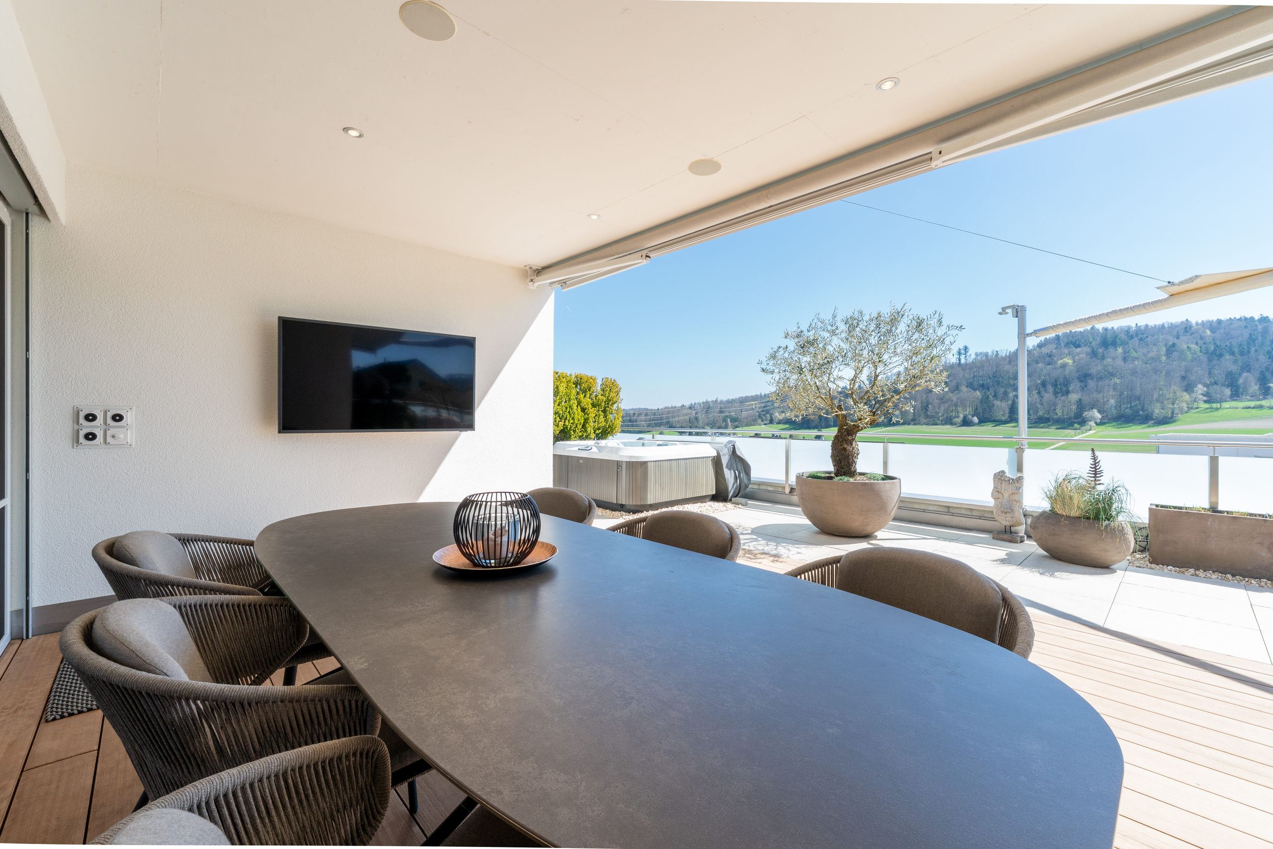 Terrasse gedeckter Sitzplatz 