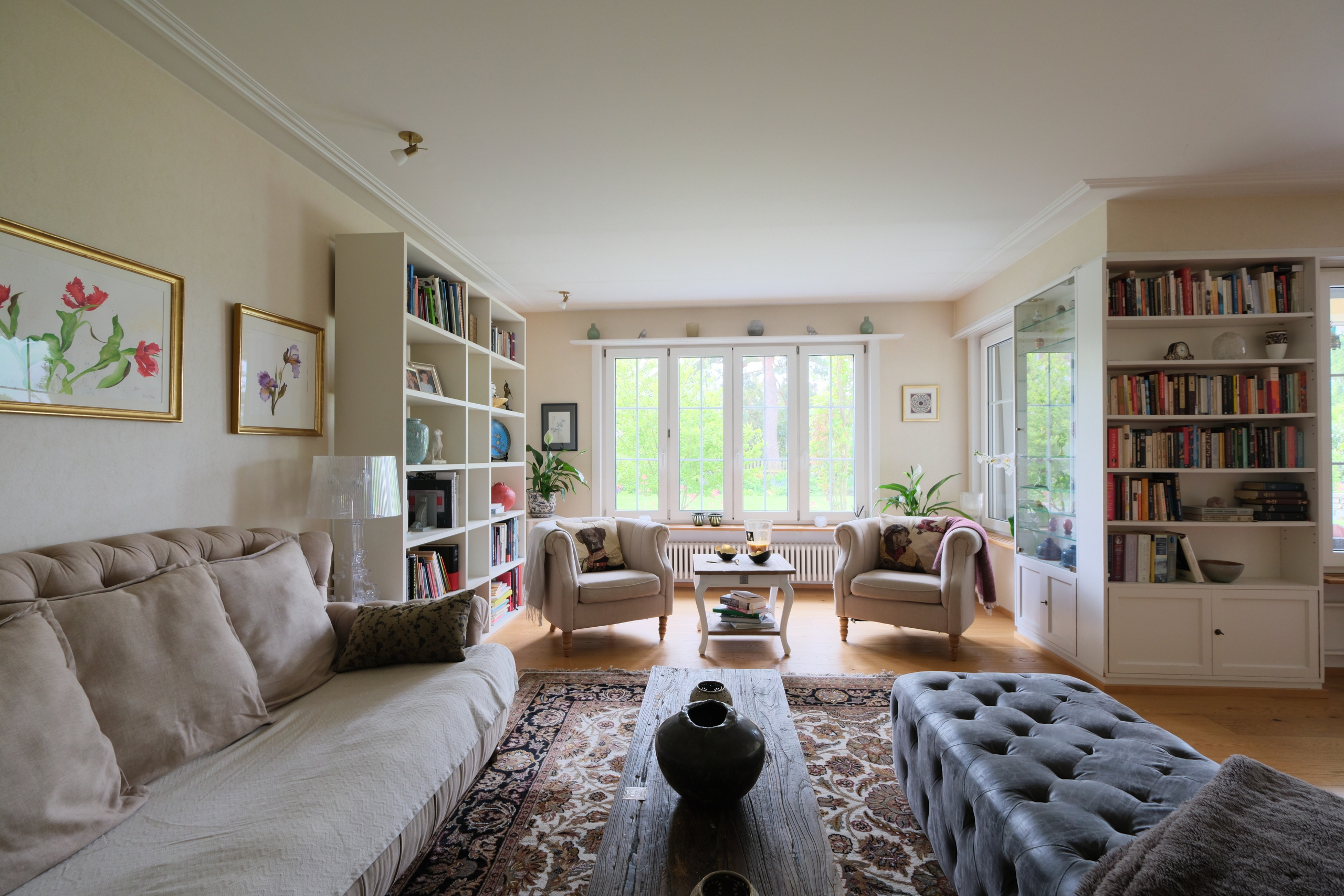 Wohnzimmer mit Erker 