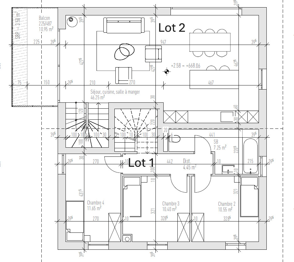 Immosol | Le Mont | Plan Etage Immosol | Le Mont | Plan Etage