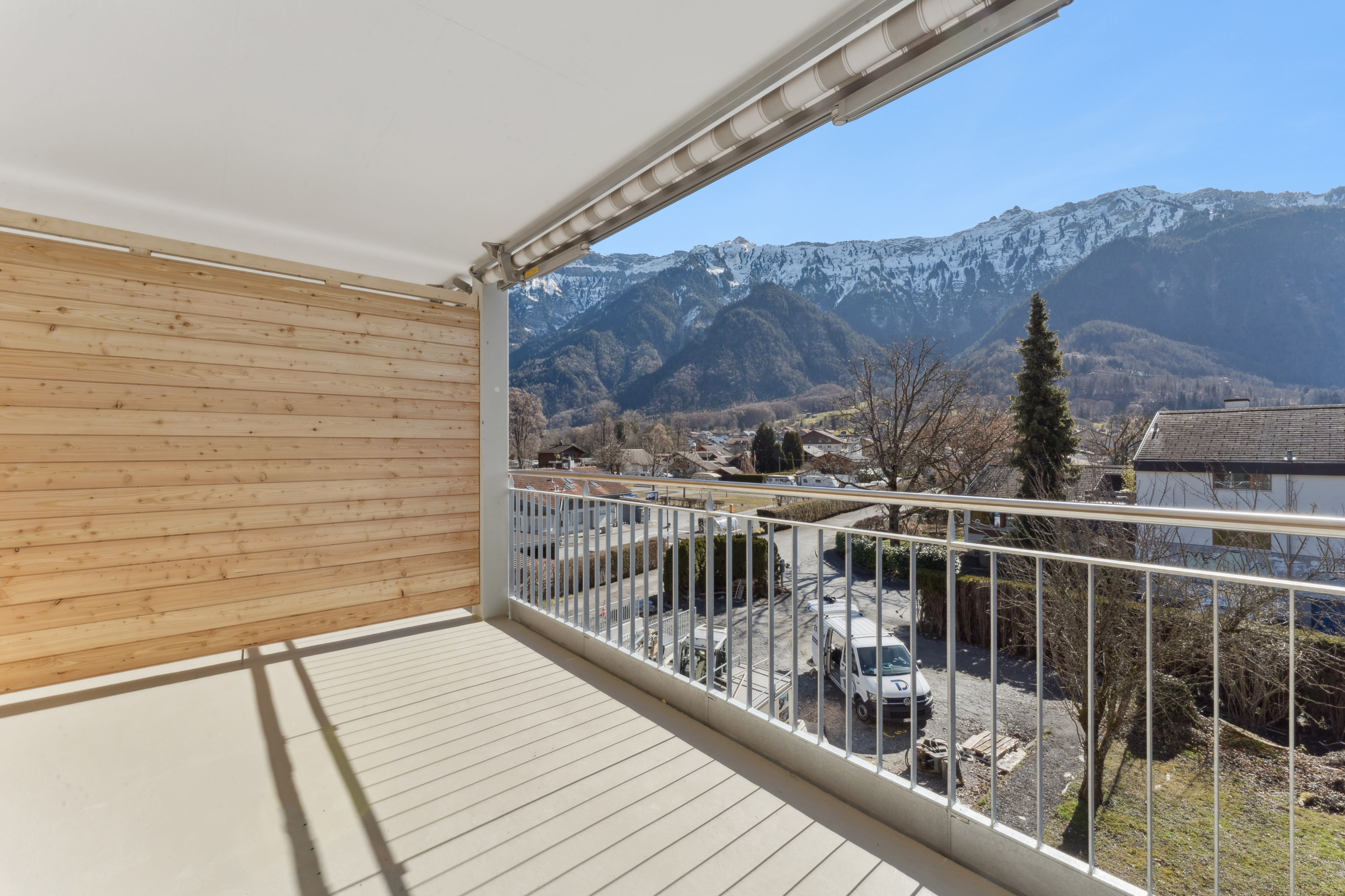 Balcon côté sud avec une vue magnifique