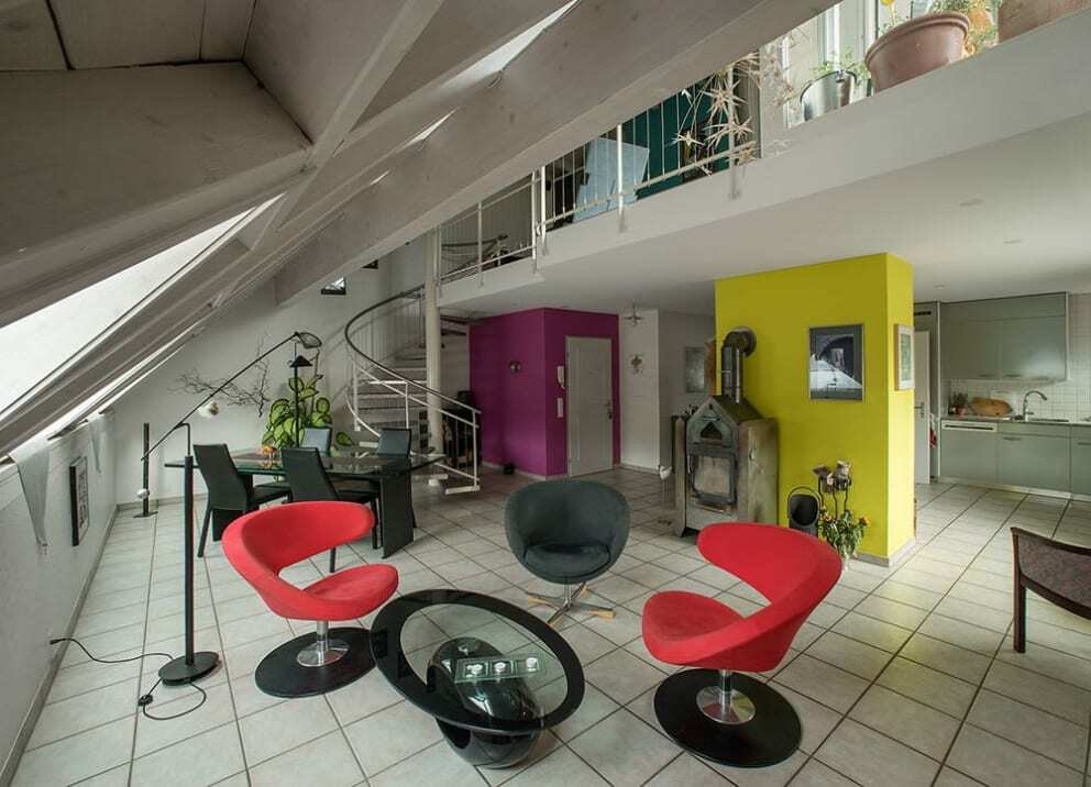 Wohnzimmer mit Schwedenofen