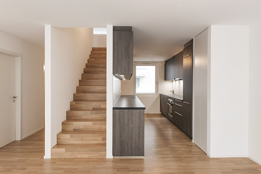escalier, cuisine