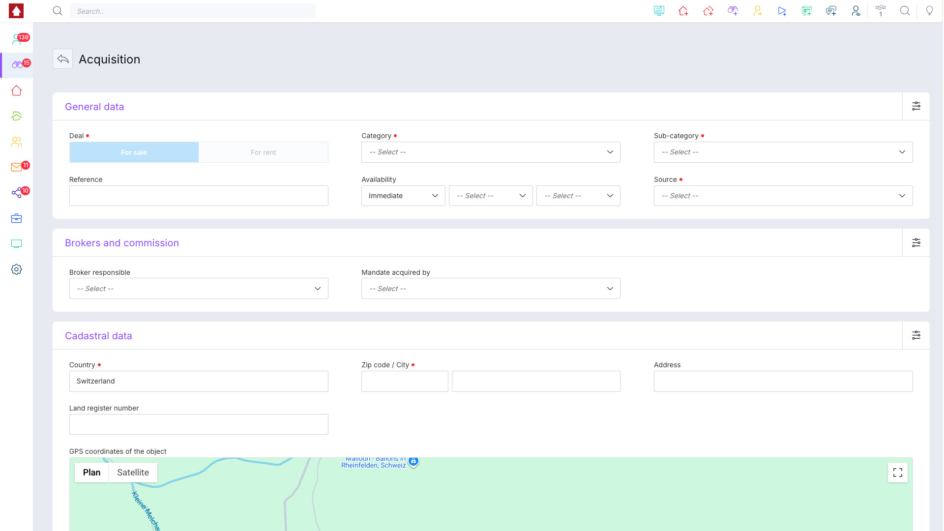 Acquisition tool - the possibility to win new broker objects