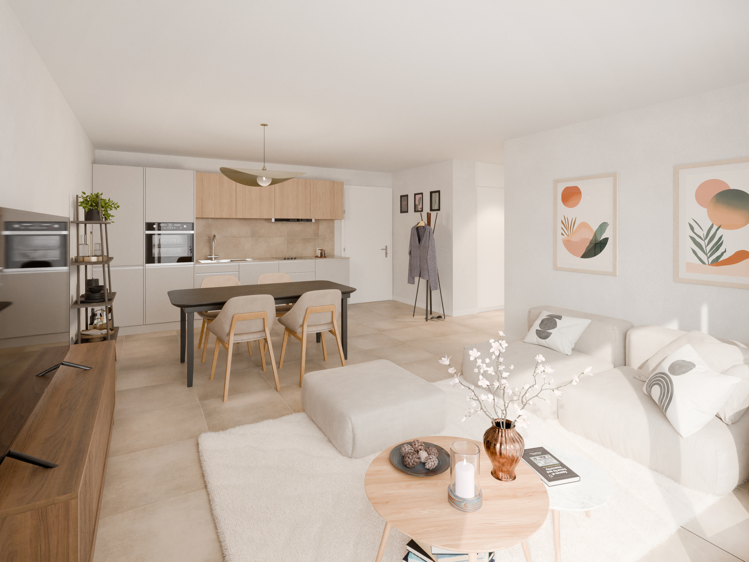 Séjour - lot 13 - 2,5 pièces - 49.90 m2 - 2ème étage