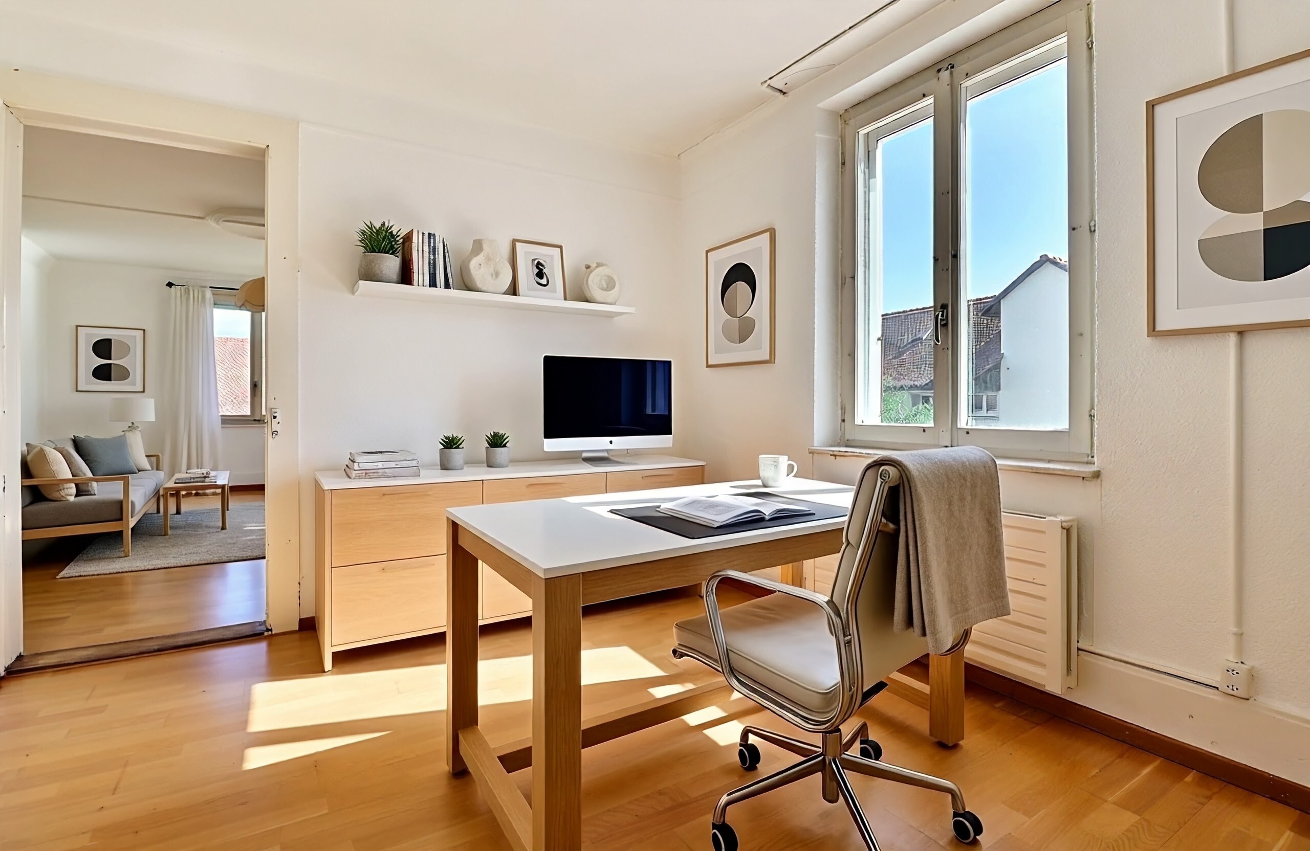 Chambre-appartement de l'étage (simulation d'ameublement) Chambre-appartement de l'étage (simulation d'ameublement)