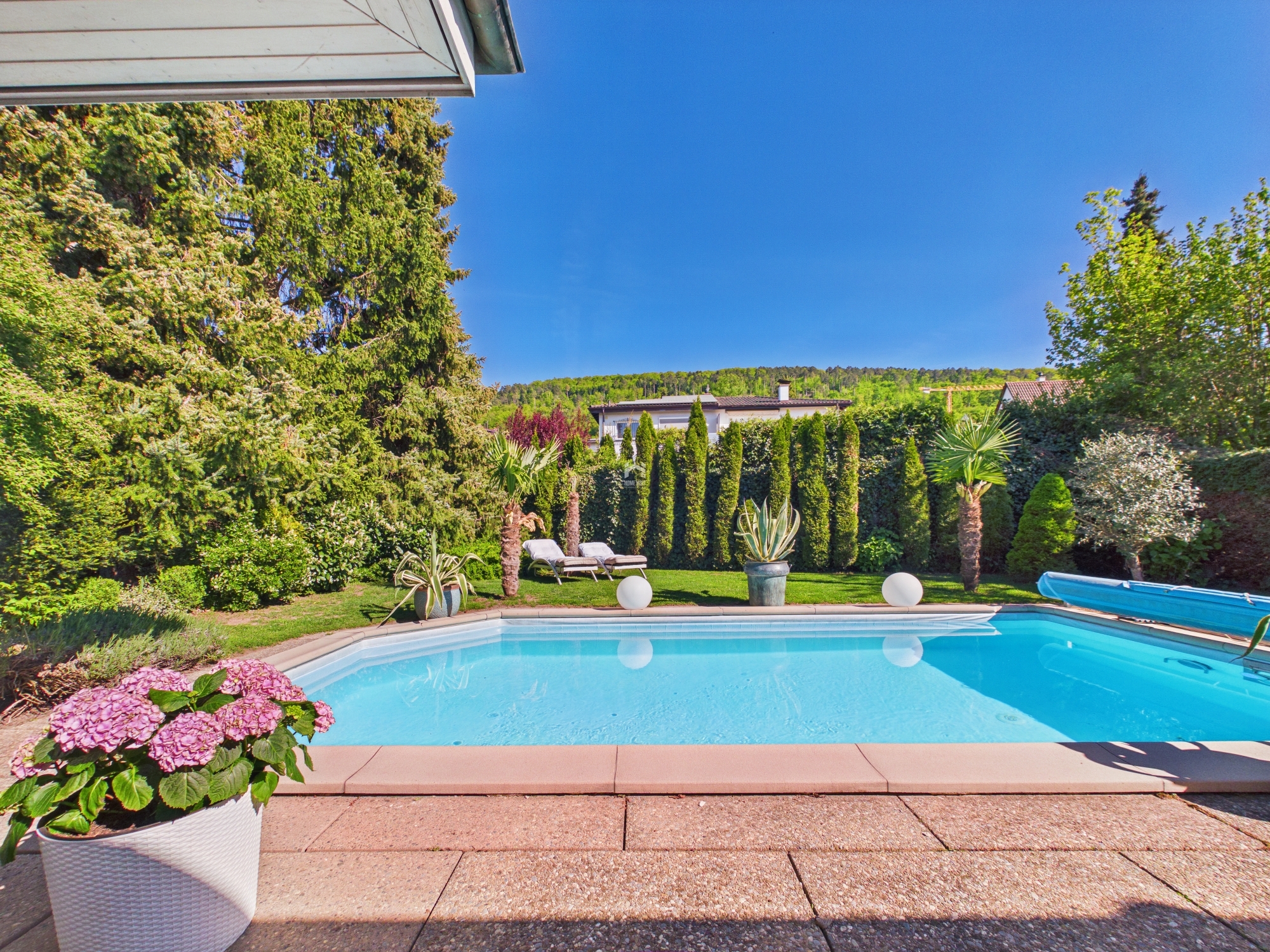 Gartenansicht mit Pool