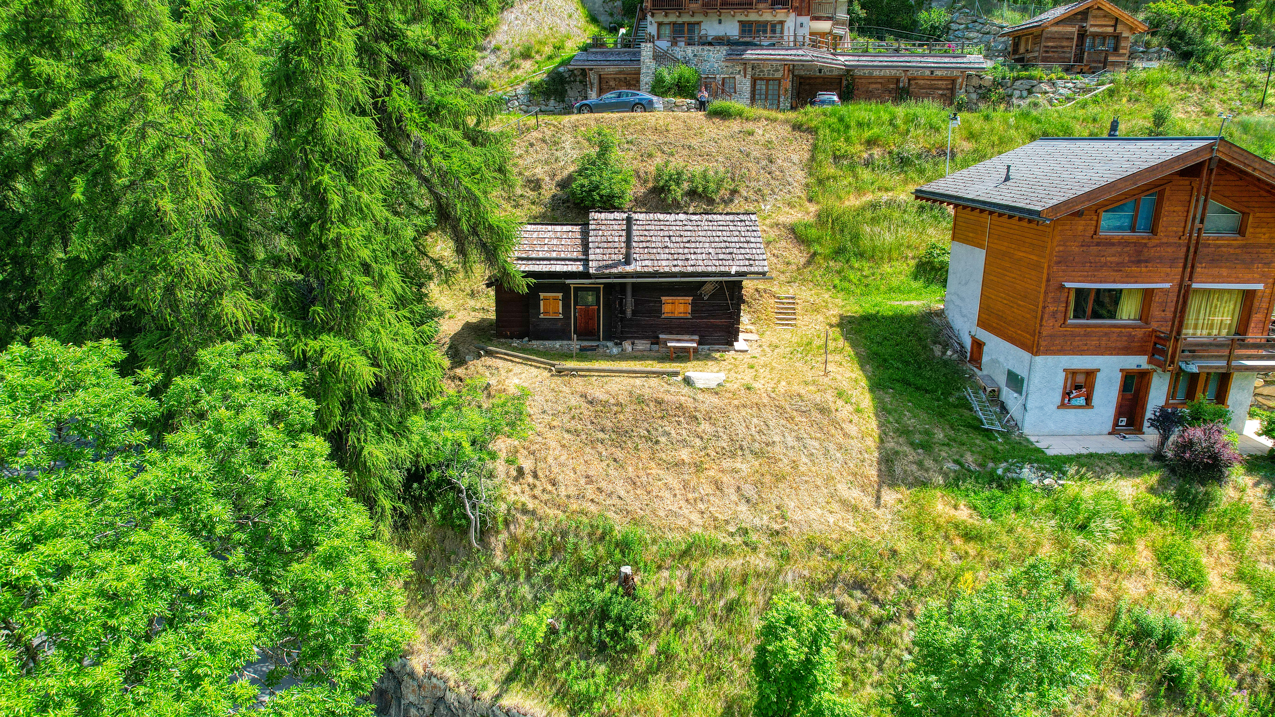 Chalet Ayer - Vue drone Chalet Ayer - Vue drone