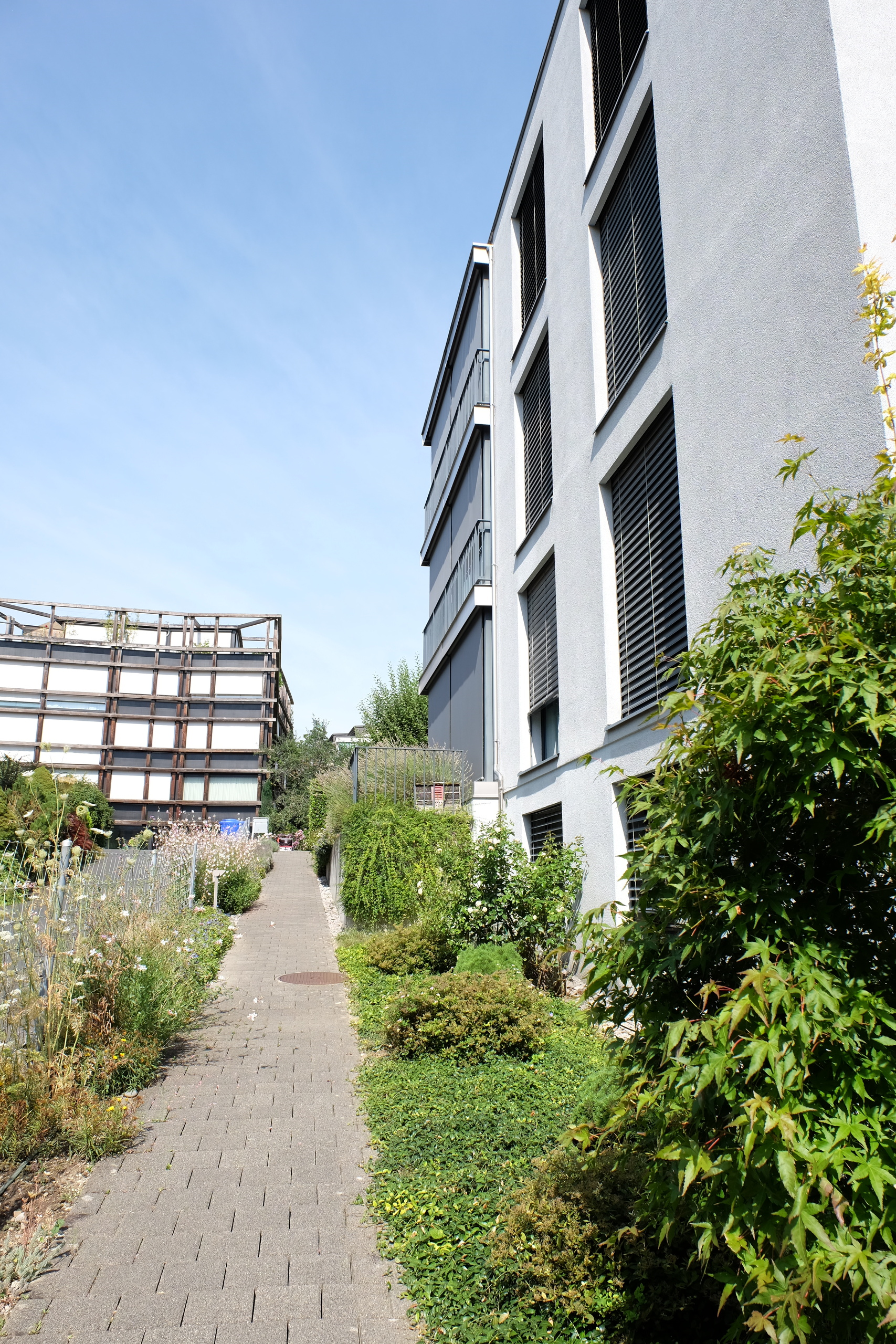 Zugangsweg Blick Richtung Neumattstrasse