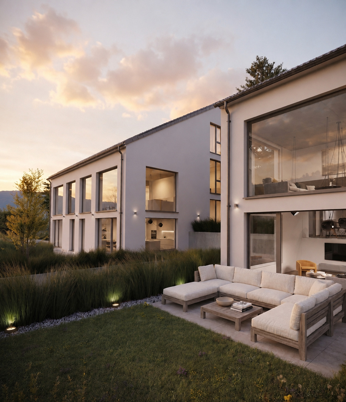 Visualisierung Doppeleinfamilienhaus 
