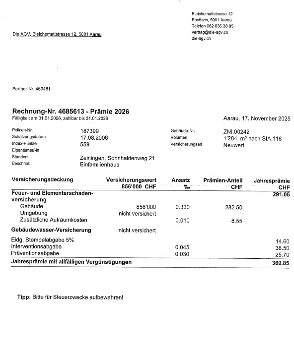 Gebäudeversicherung