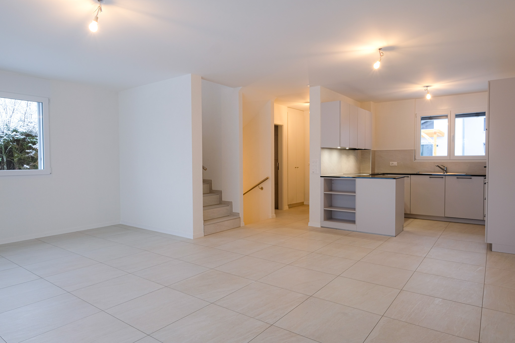 Villas construites aux Cullayes : une pièce à vivre.