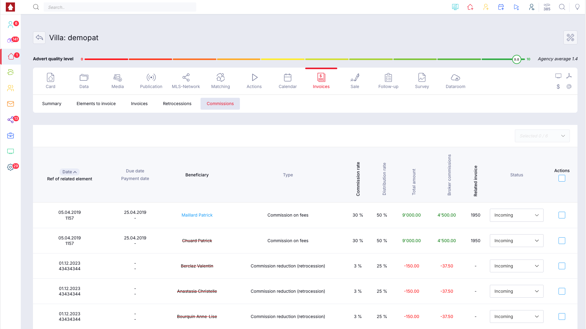 Billing example