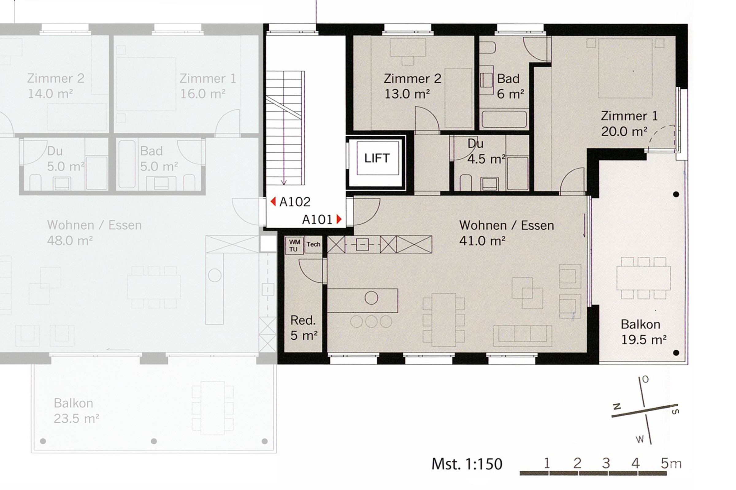 Der attraktive Wohnungsgrundriss