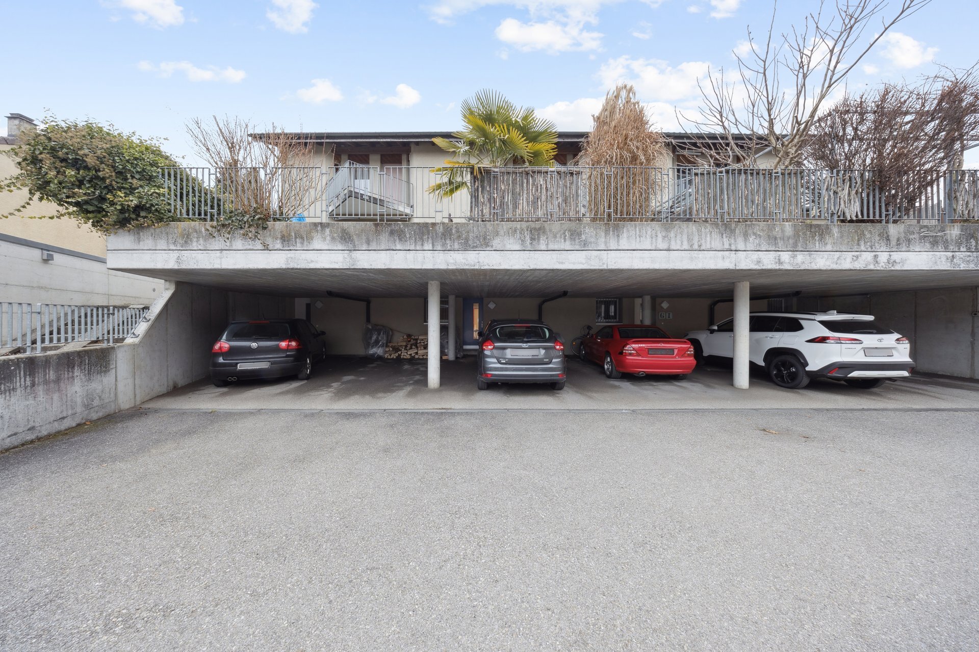 Covered parking lot Covered parking lot