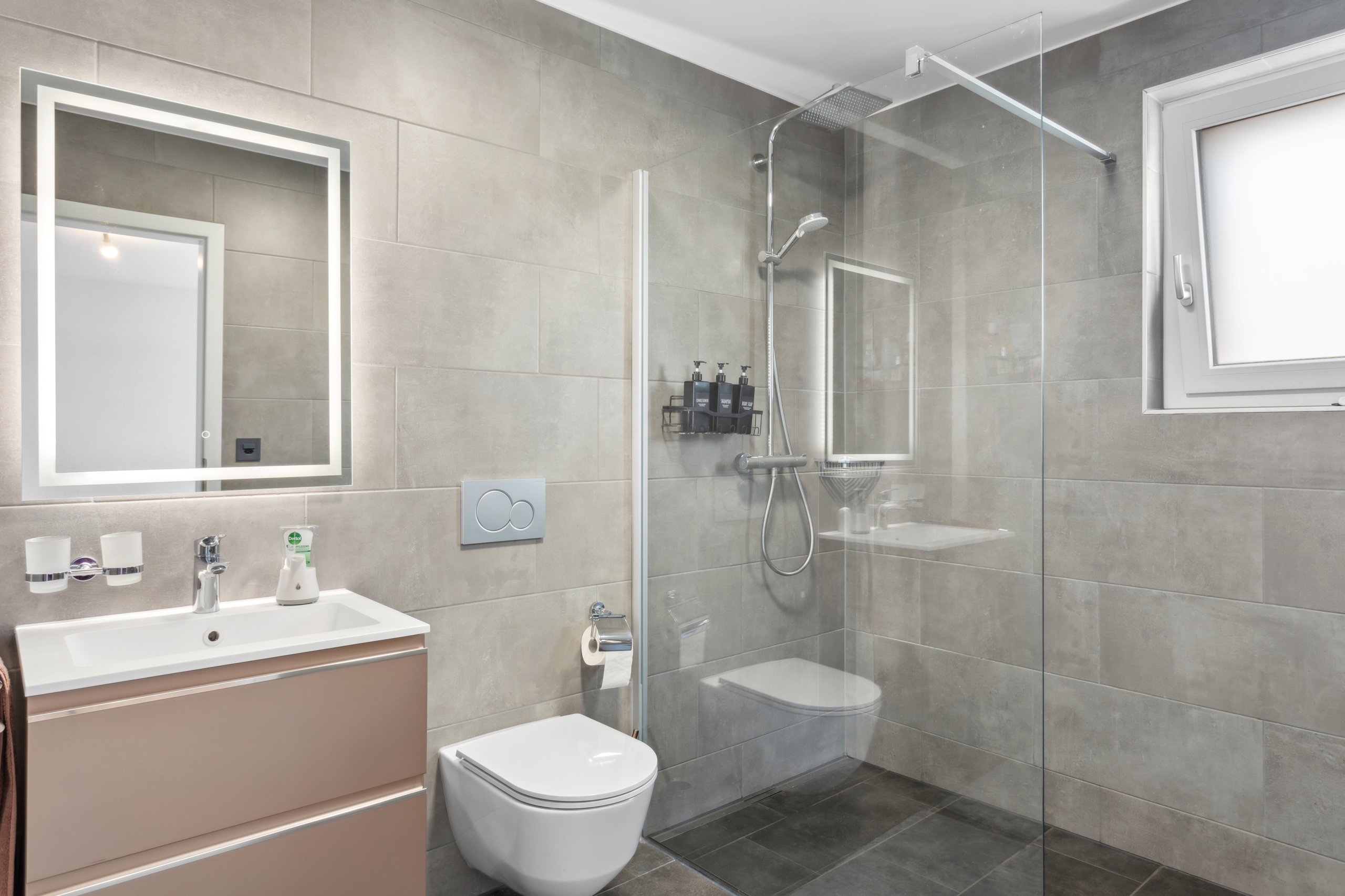 La salle de douche en suite