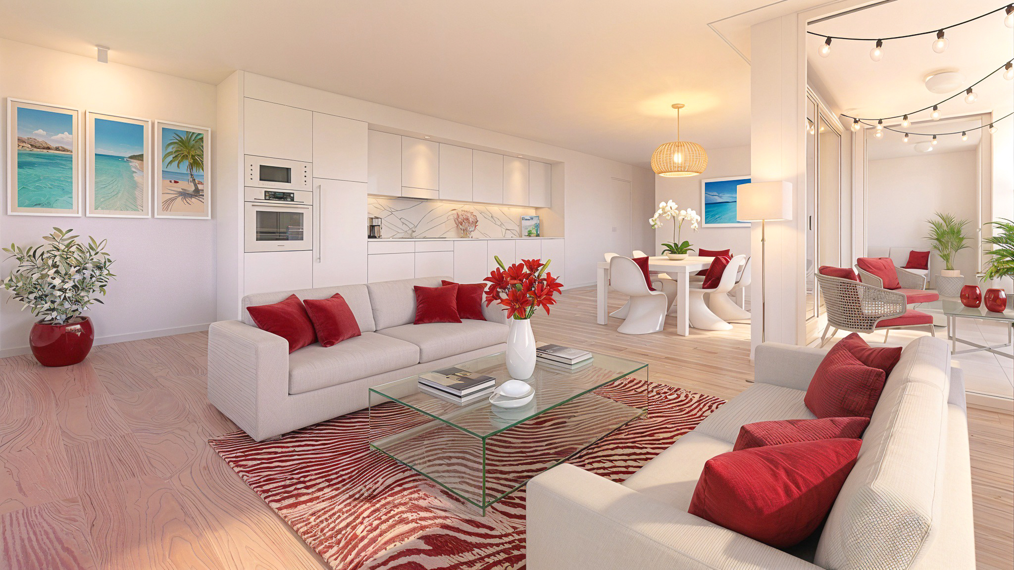 Appartements neufs à vendre à Siviriez : salon.