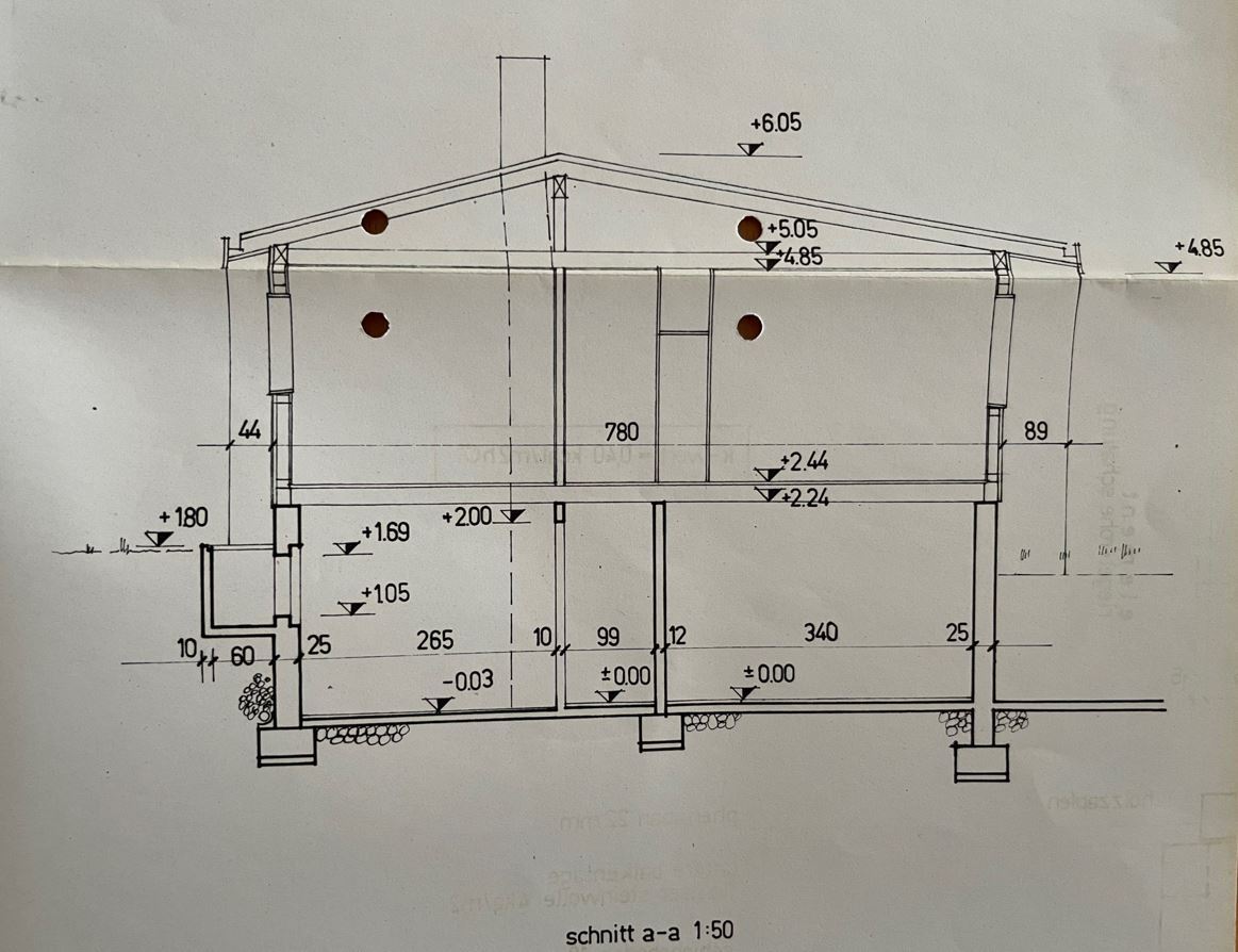 Grundrissplan Querschnitt