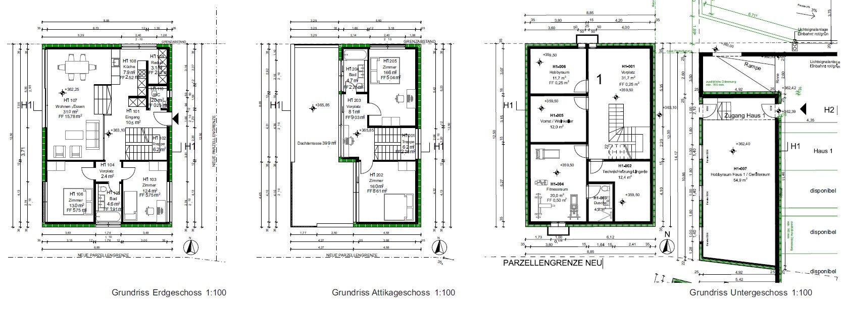 Grundriss gesamt Haus 1