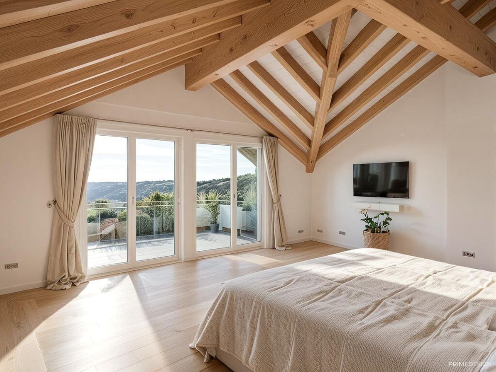 Chambre à coucher modernisé - Projection 3D