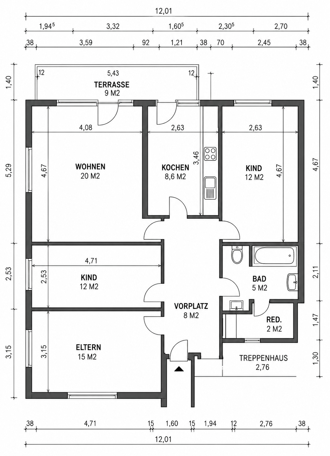 Grundriss Wohnung