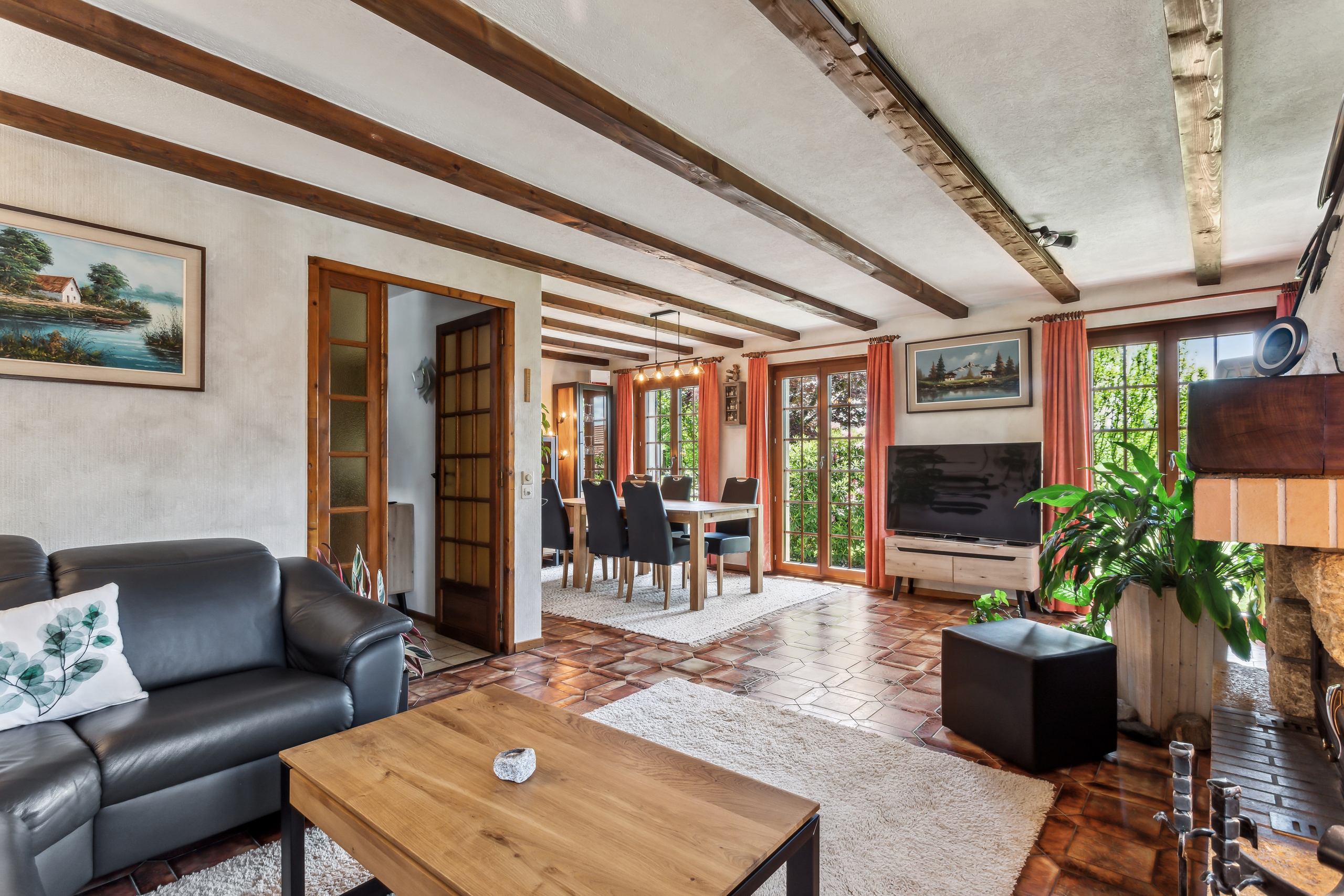 Living room and dining room Living room and dining room