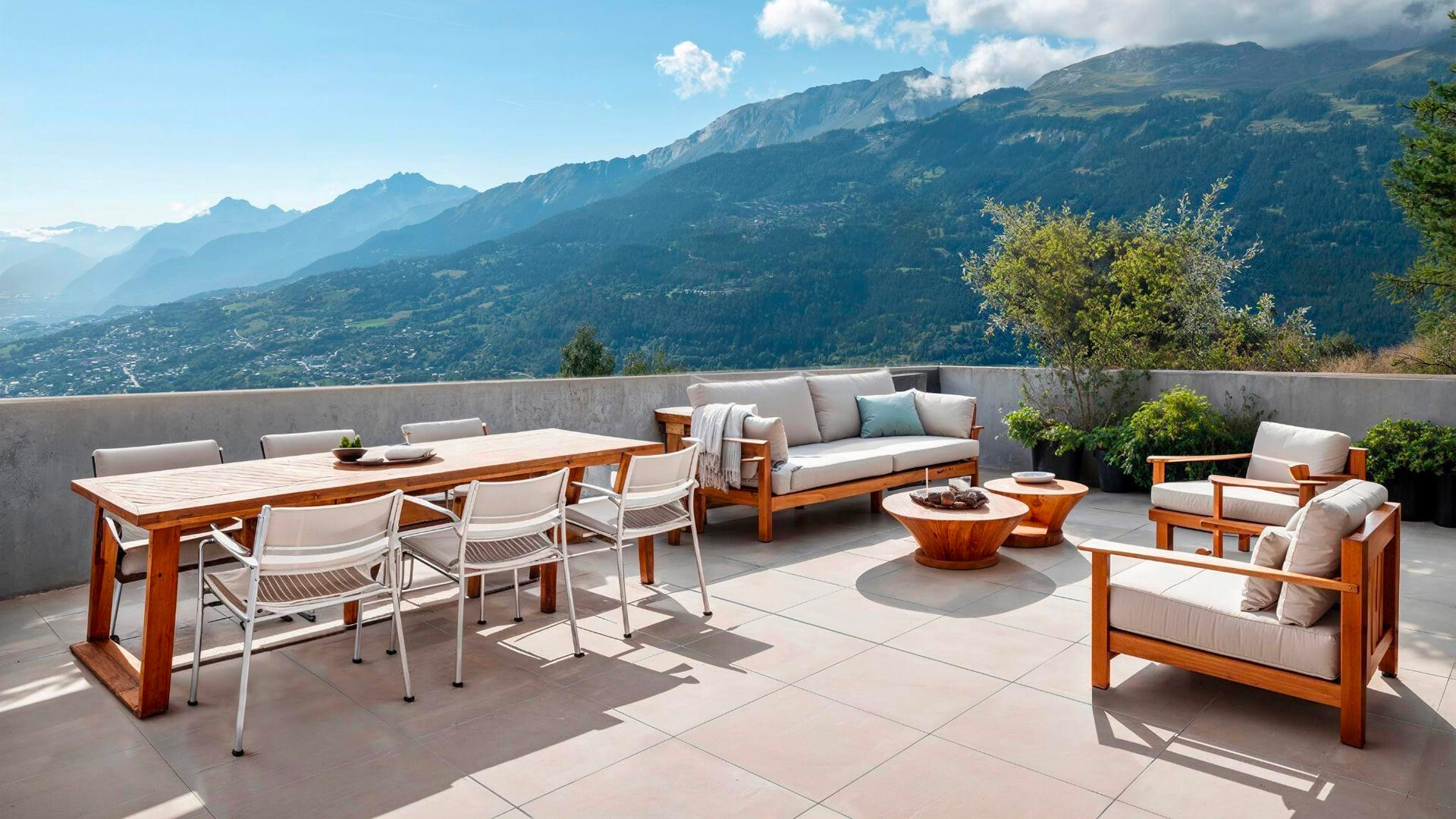 Vue depuis la terrasse (Rendu photo)