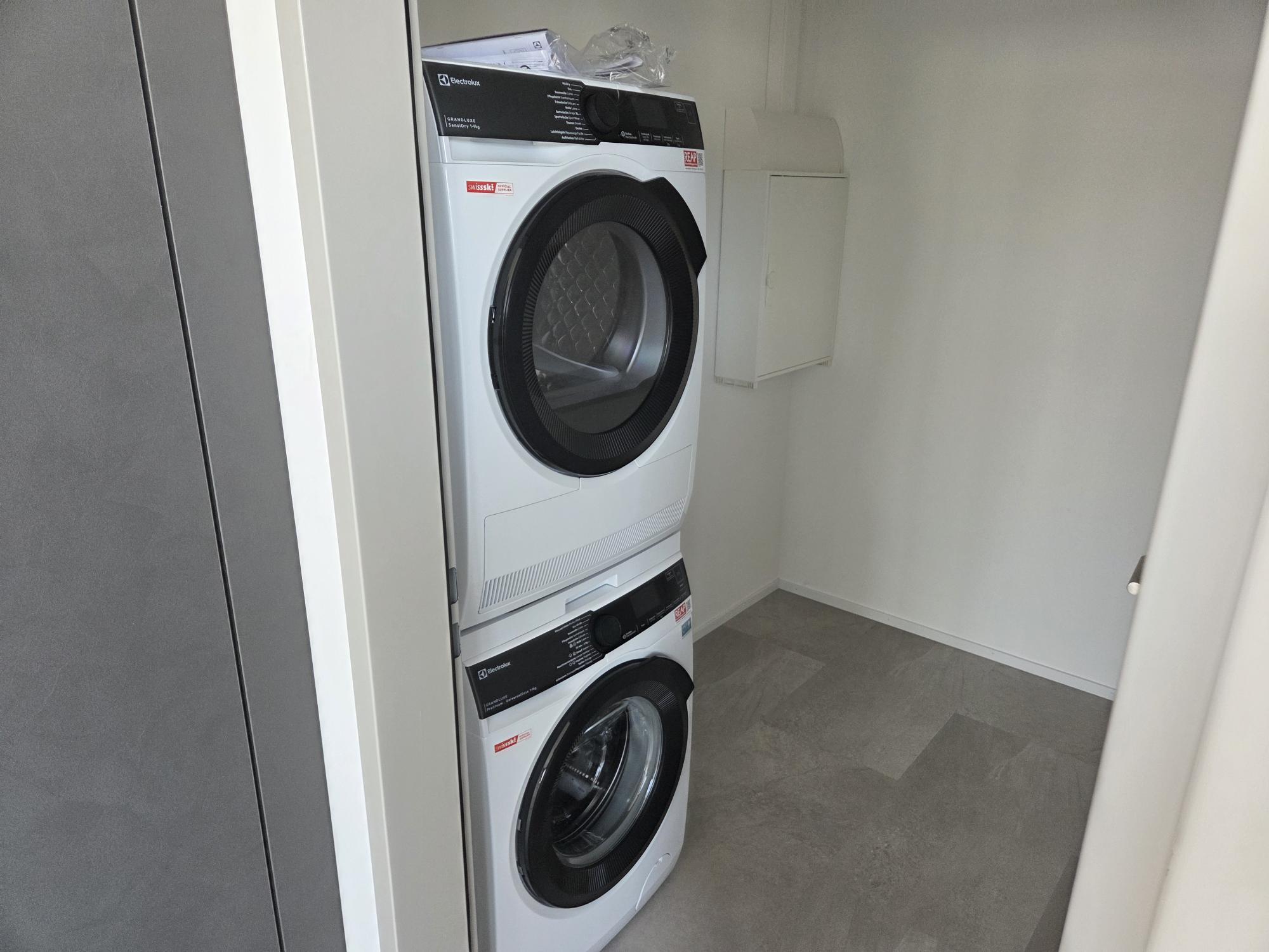 Jede Wohnung verfügt über Reduit mit Waschturm Jede Wohnung verfügt über Reduit mit Waschturm