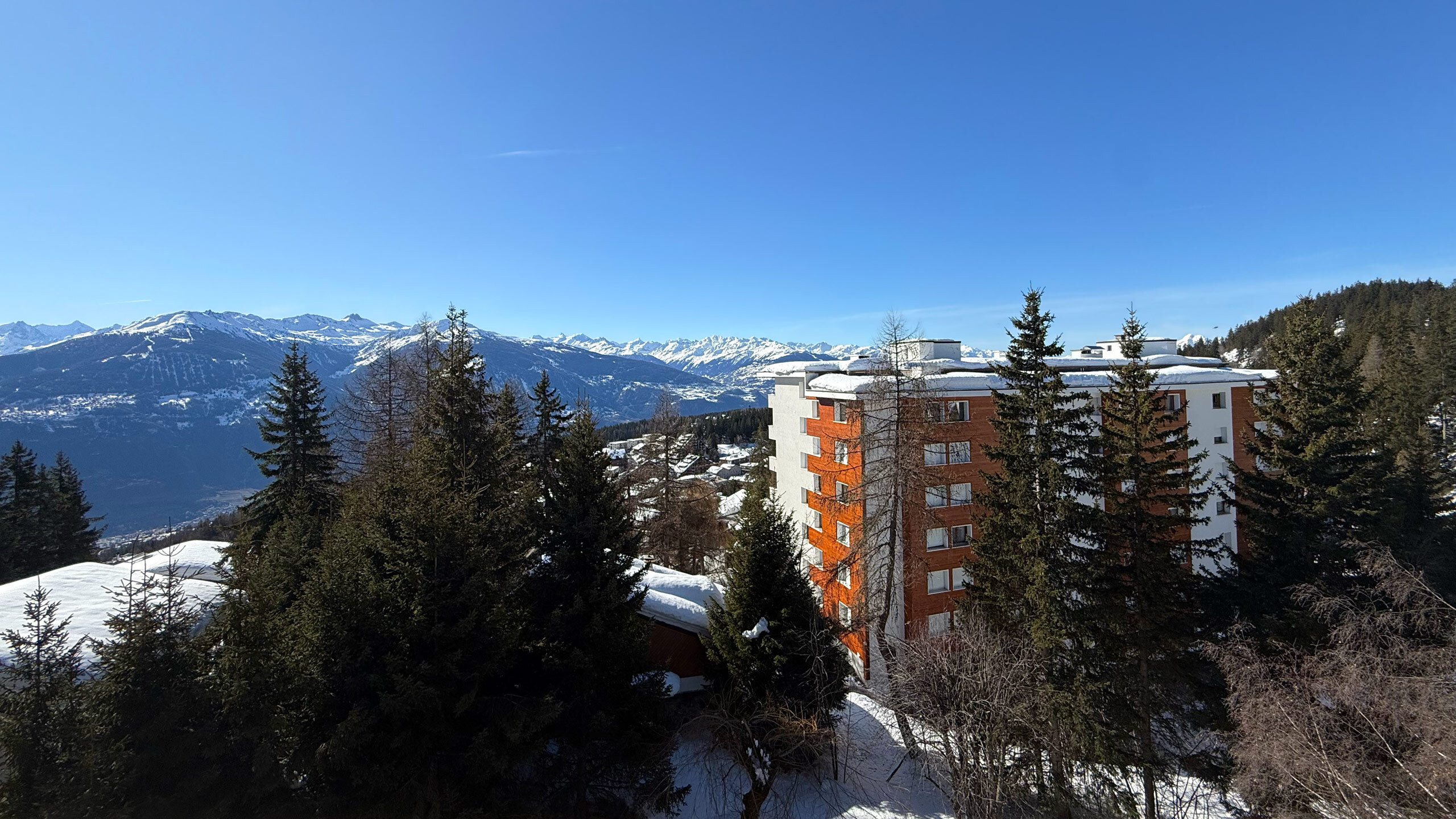 View of the Valais Alps from the south balcony